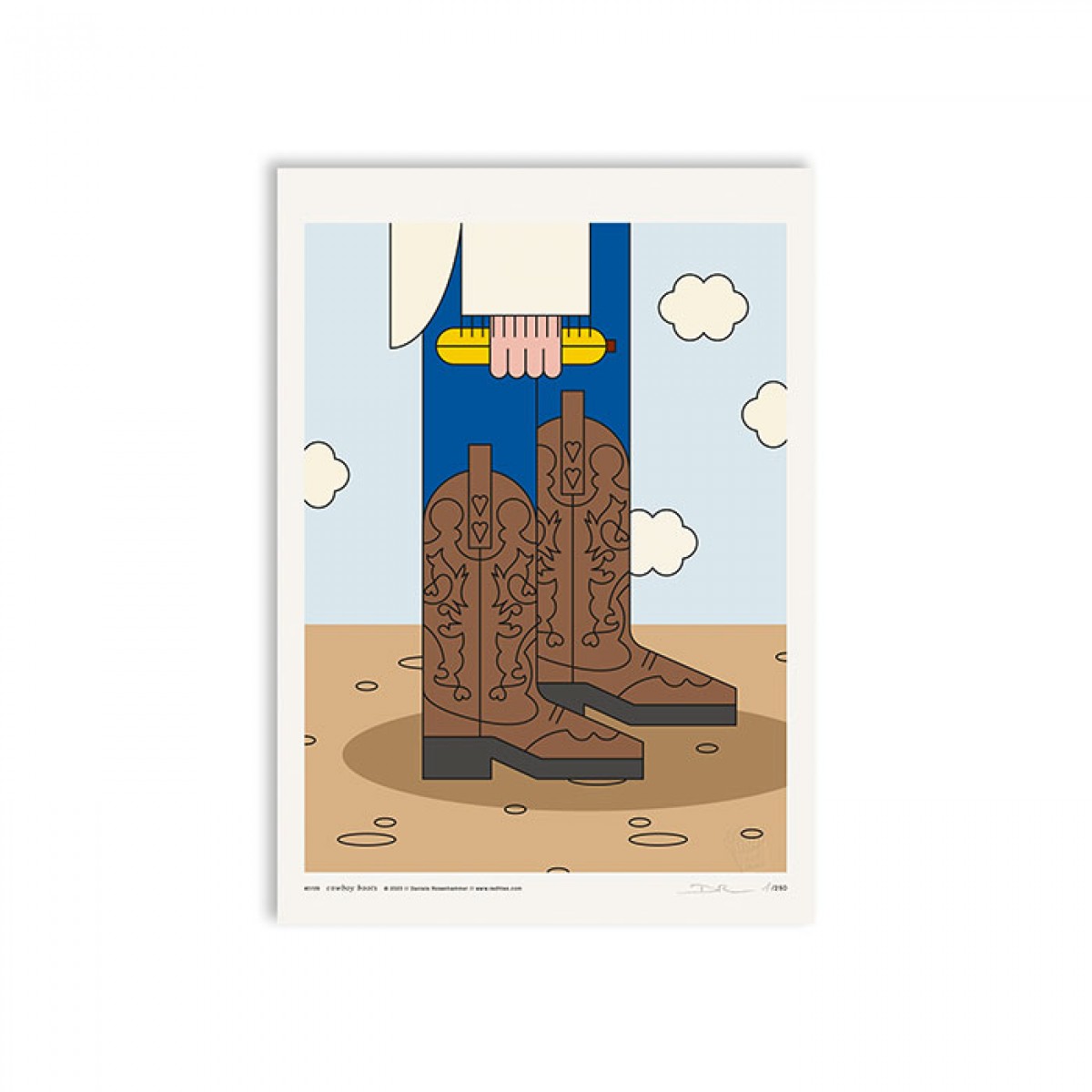 redfries cowboy boots – Kunstdruck DIN A3