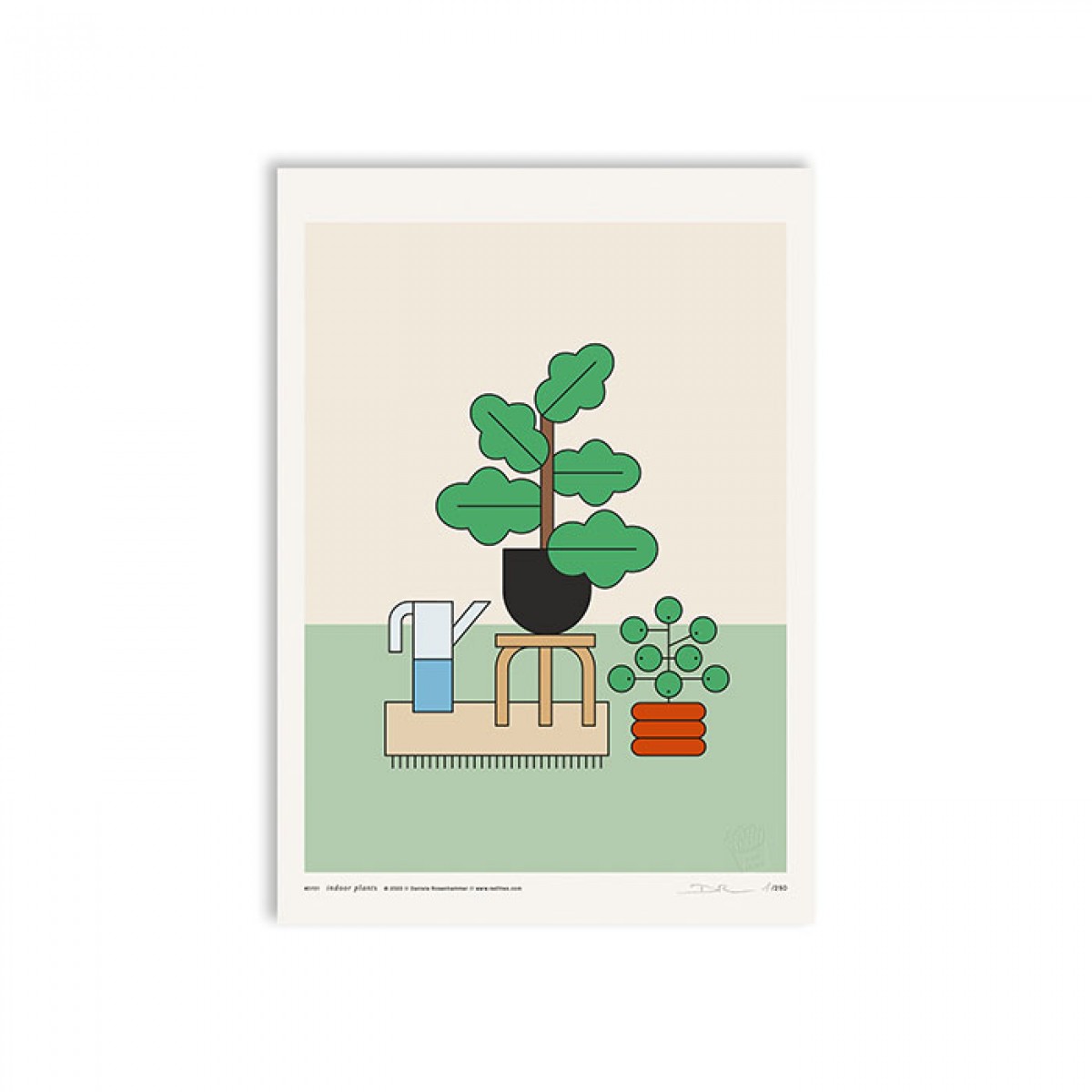 redfries indoor plants a3 – Kunstdruck DIN A3
