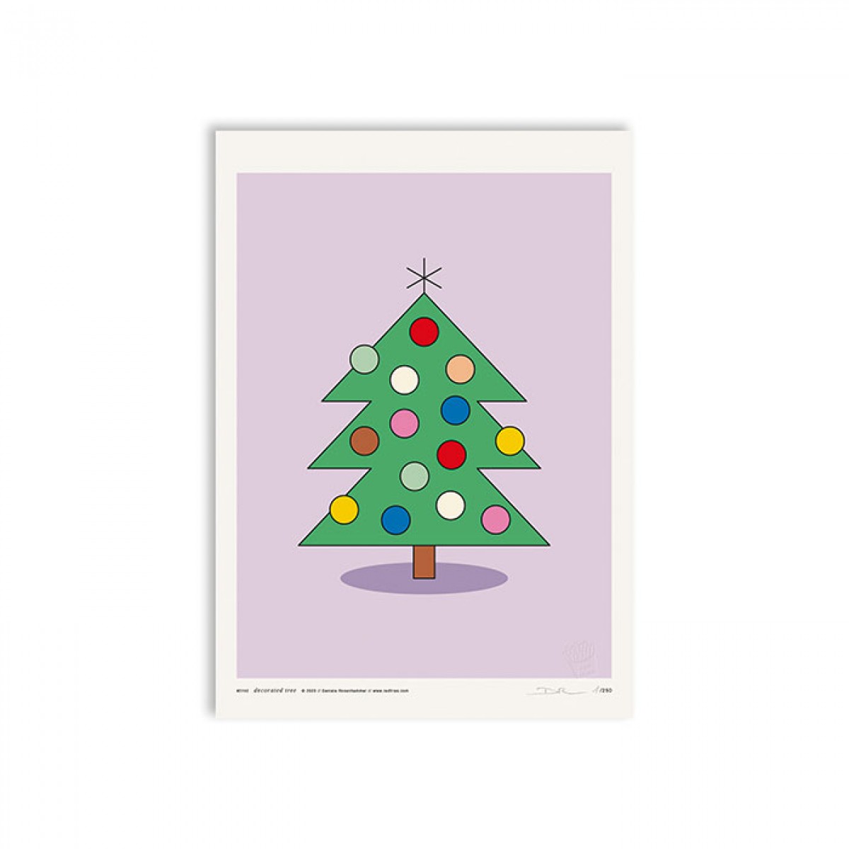 redfries decorated tree lilac a3 – Kunstdruck DIN A3