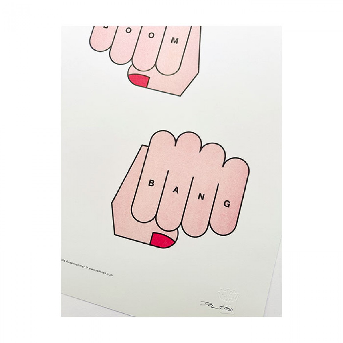 redfries boom bang riso – Kunstdruck DIN A3