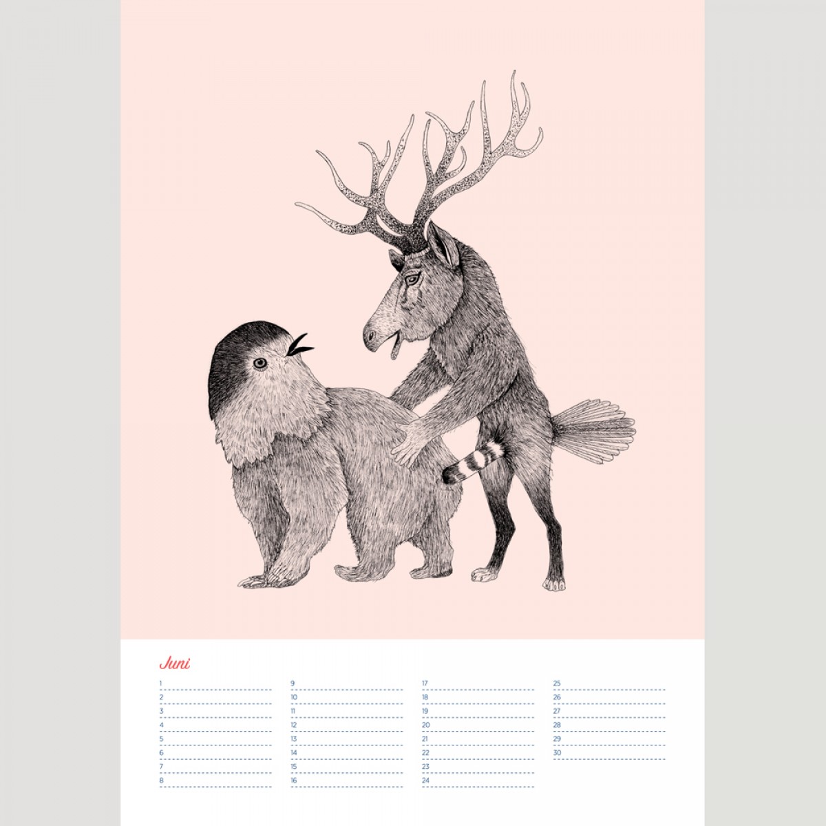 Das Liebesspiel der Wolpertinger
Geburtstagskalender A3