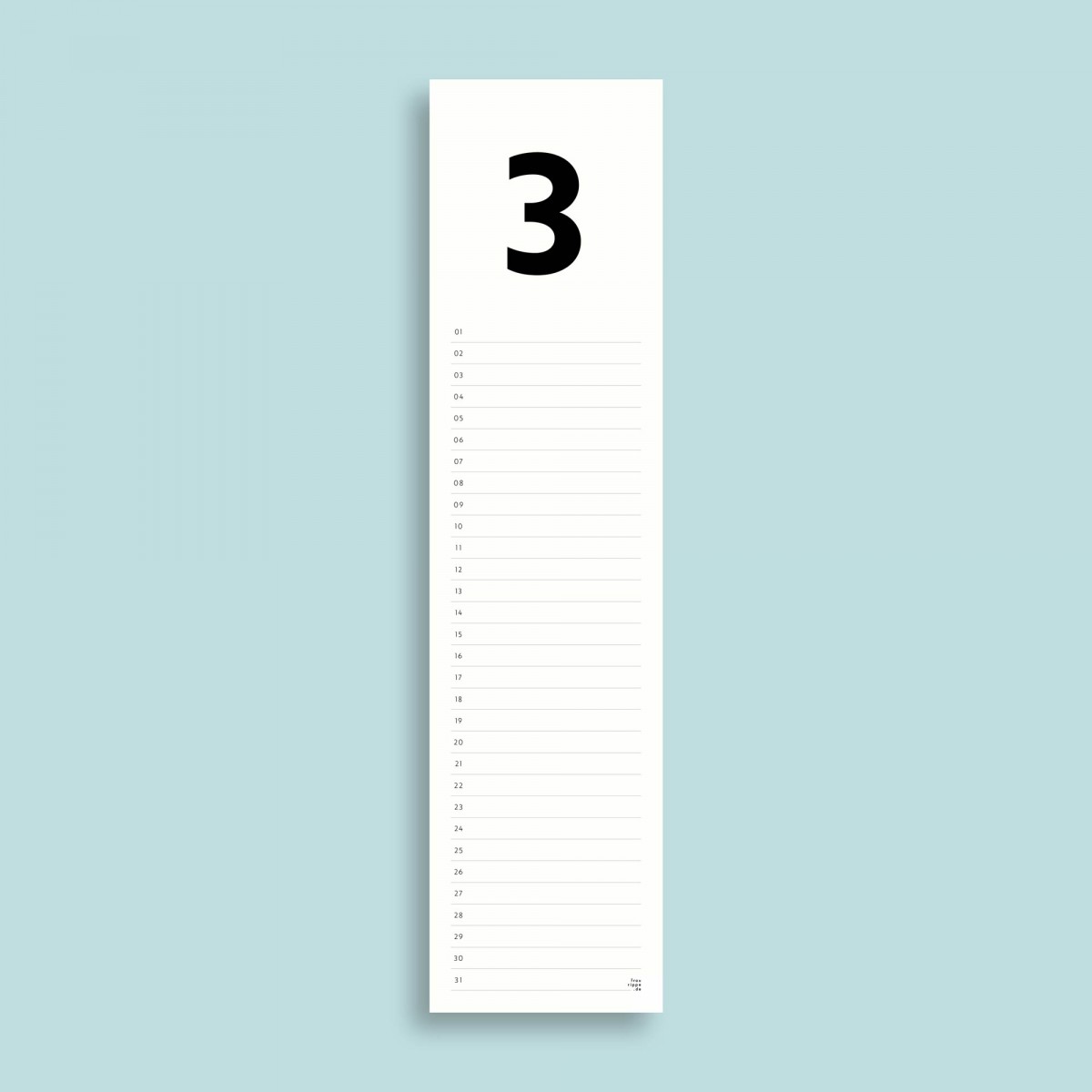 Geburtstagskalender Nr. 07/ immerwährend / frau rippe