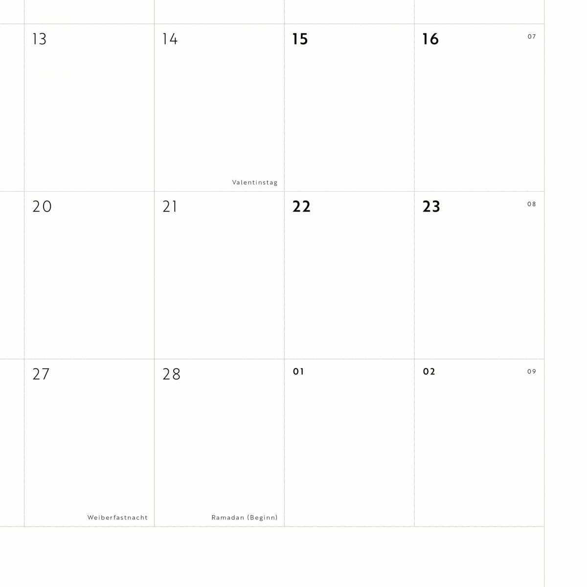 A3 Monatskalender Nr. 07 / ab sofort / frau rippe