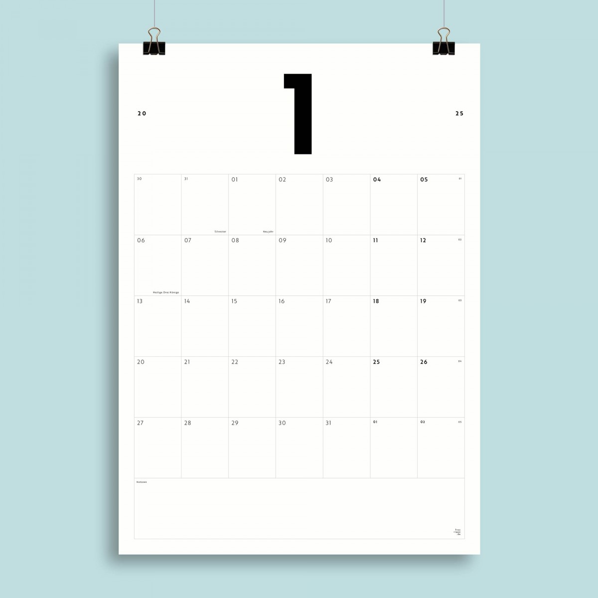 A3 Monatskalender Nr. 07 / ab sofort / frau rippe
