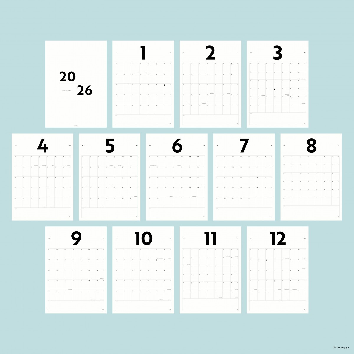 A3 Monatskalender Nr. 07 / ab sofort / frau rippe