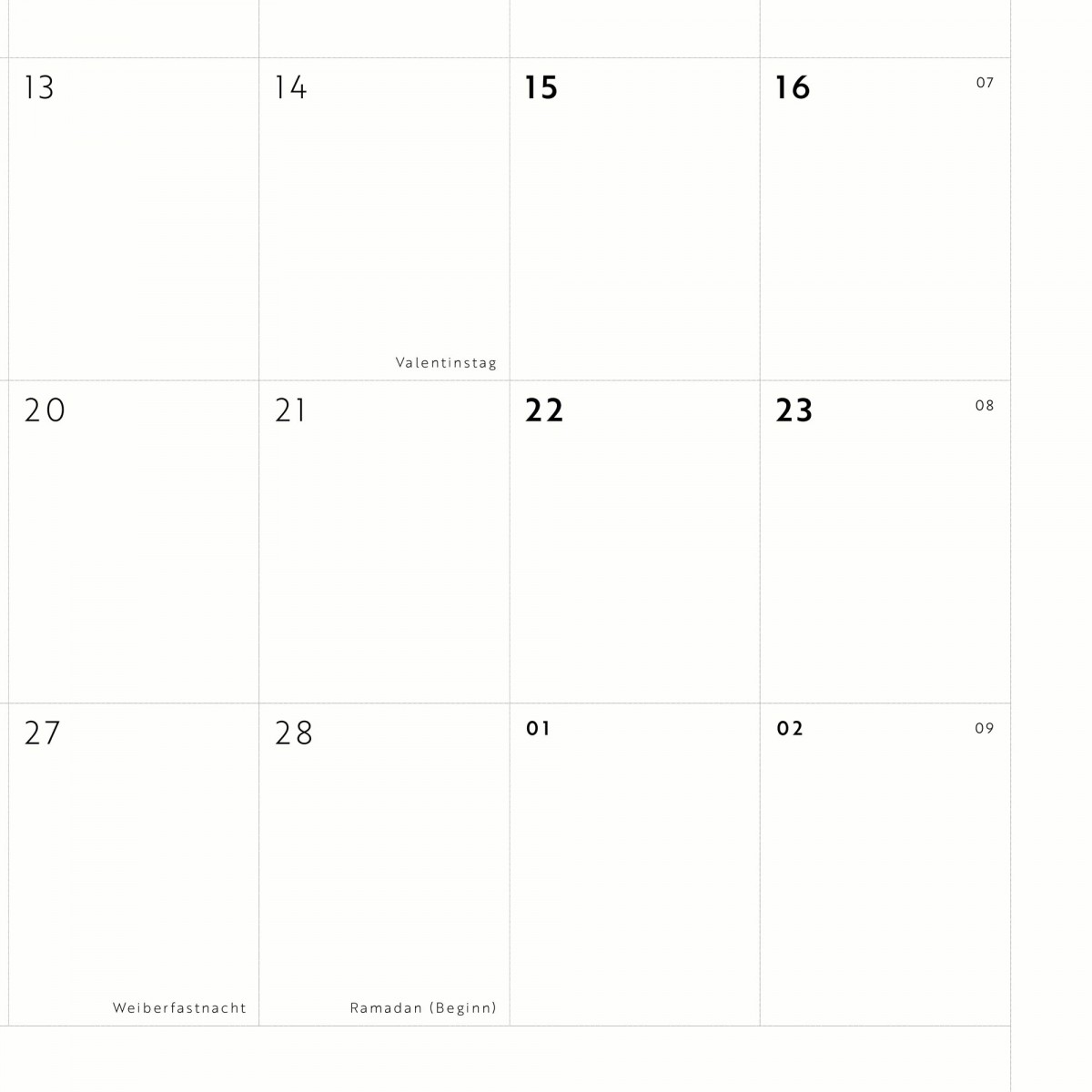 A4 Monatskalender Nr. 07 / ab sofort / frau rippe
