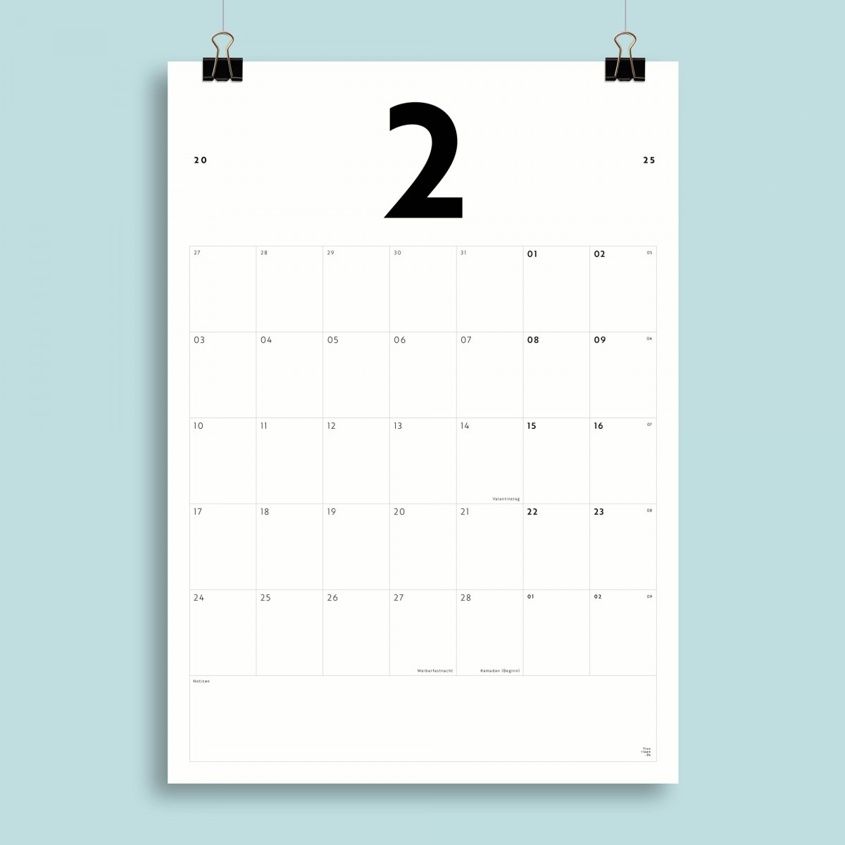 A4 Monatskalender Nr. 07 / ab sofort / frau rippe