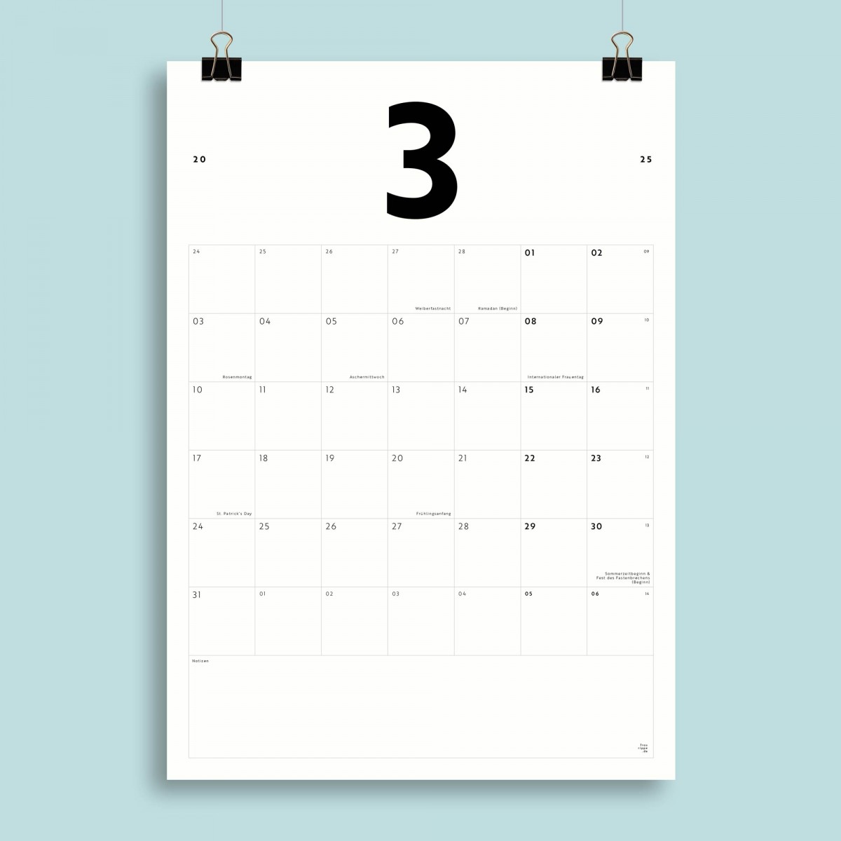 A4 Monatskalender Nr. 07 / ab sofort / frau rippe