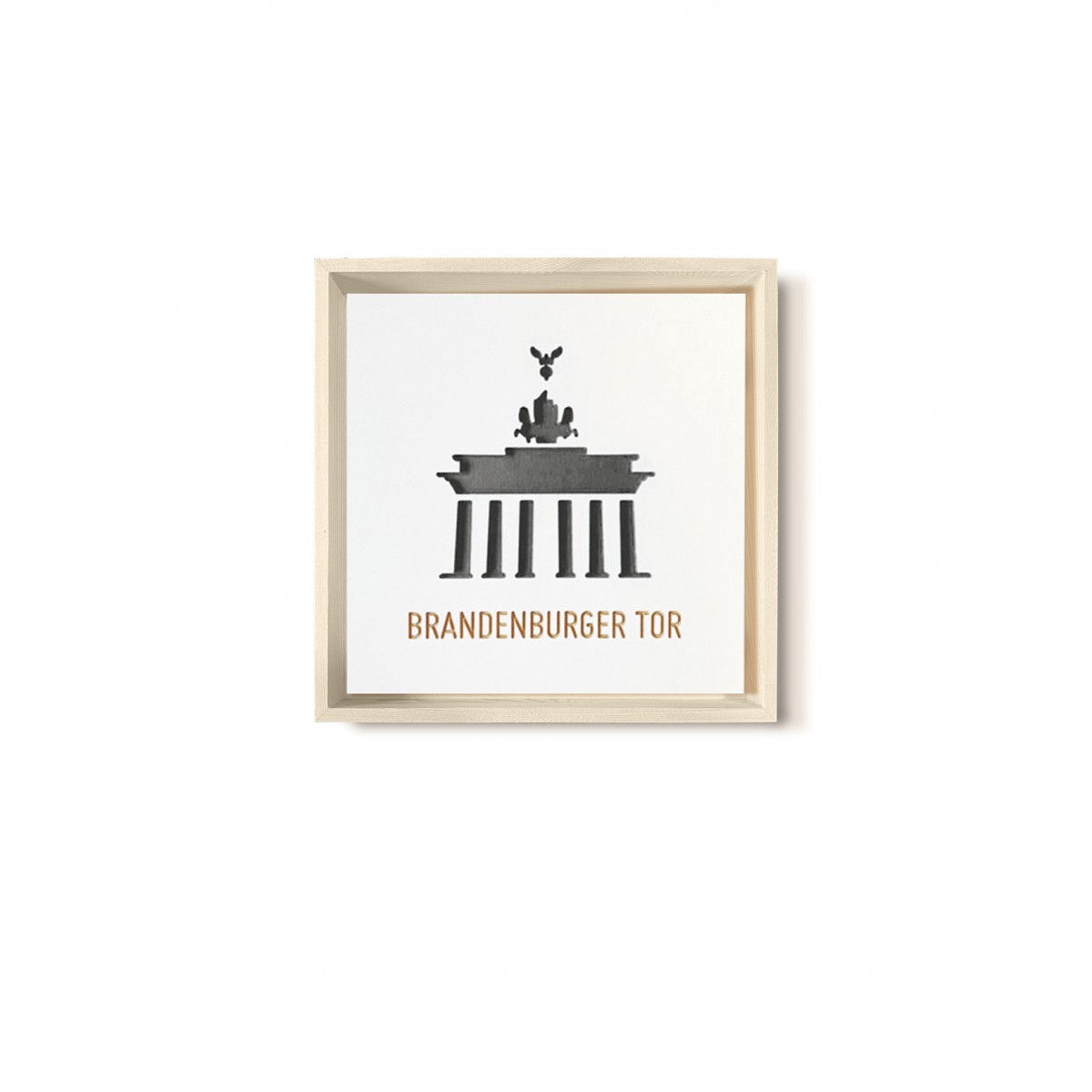 Stadtliebe® | 3D-Holzbild "Brandenburger Tor" veredelt mit CNC-Fräsung