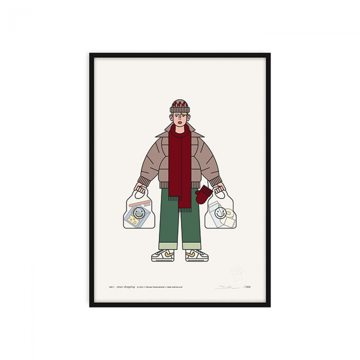redfries xmas shopping – Kunstdruck DIN A3