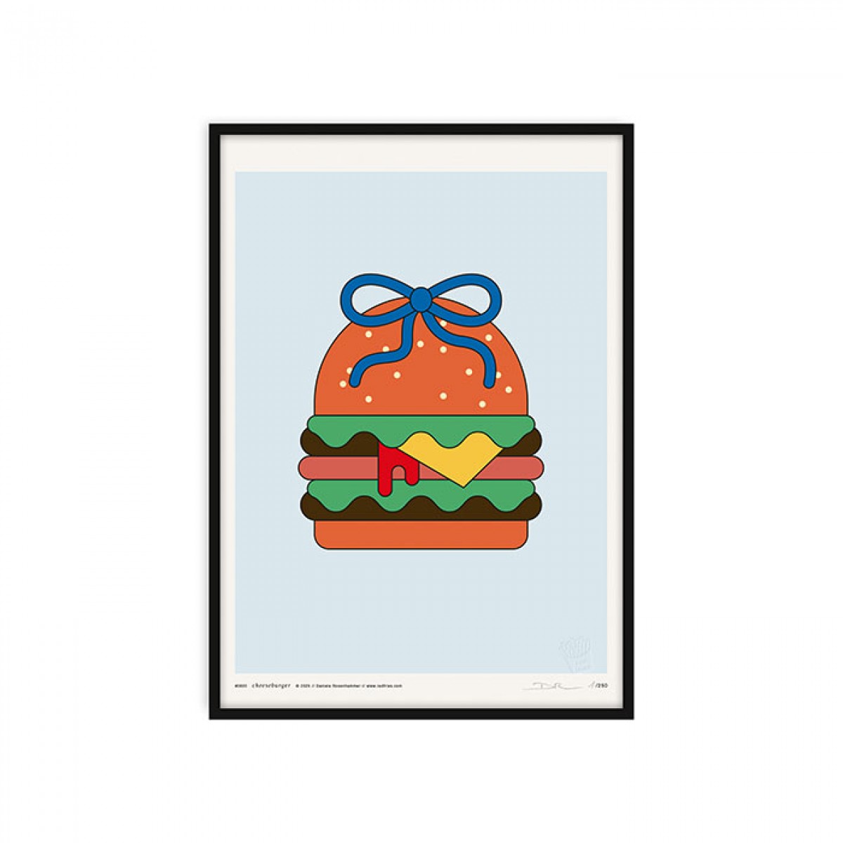redfries cheeseburger – Kunstdruck DIN A3