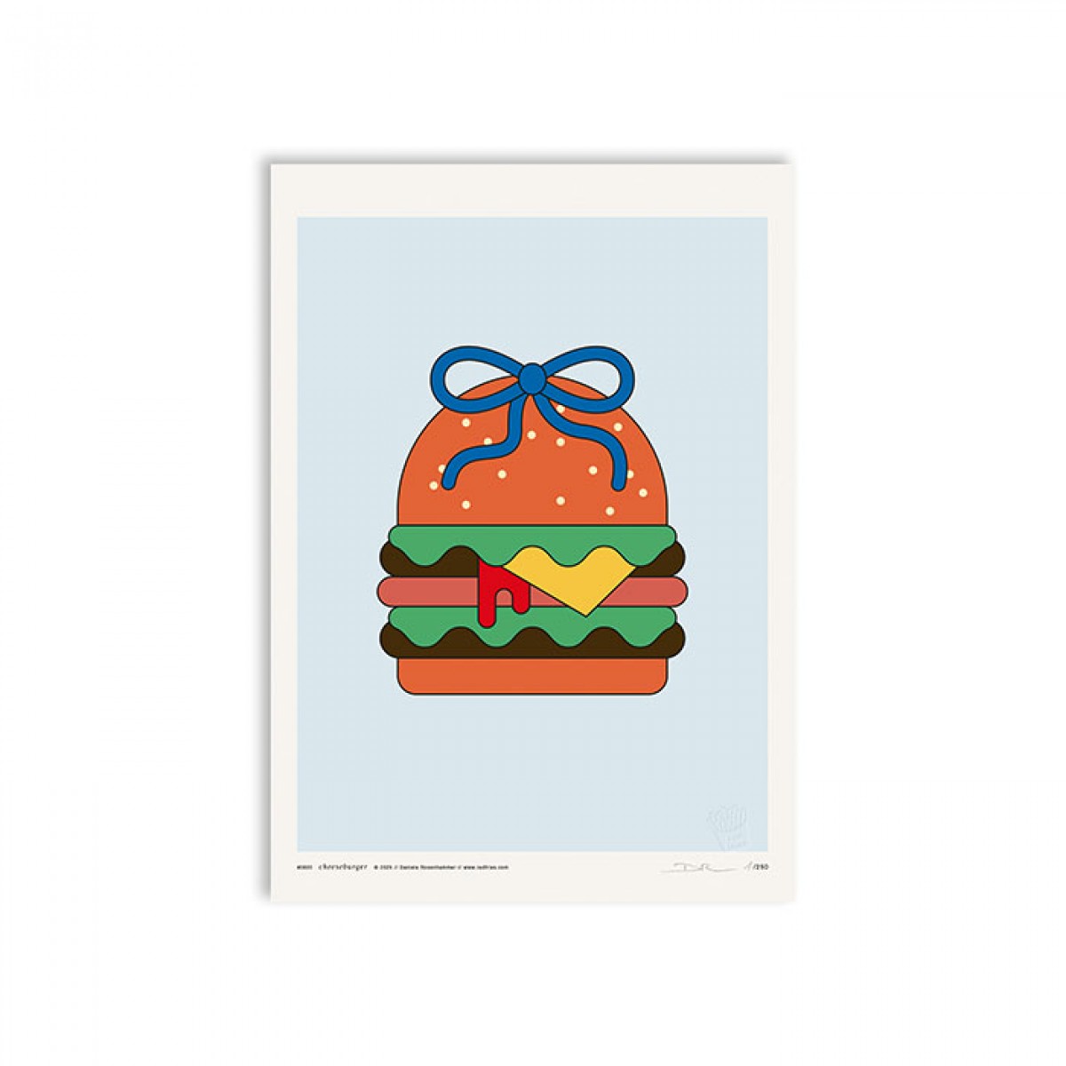 redfries cheeseburger – Kunstdruck DIN A3