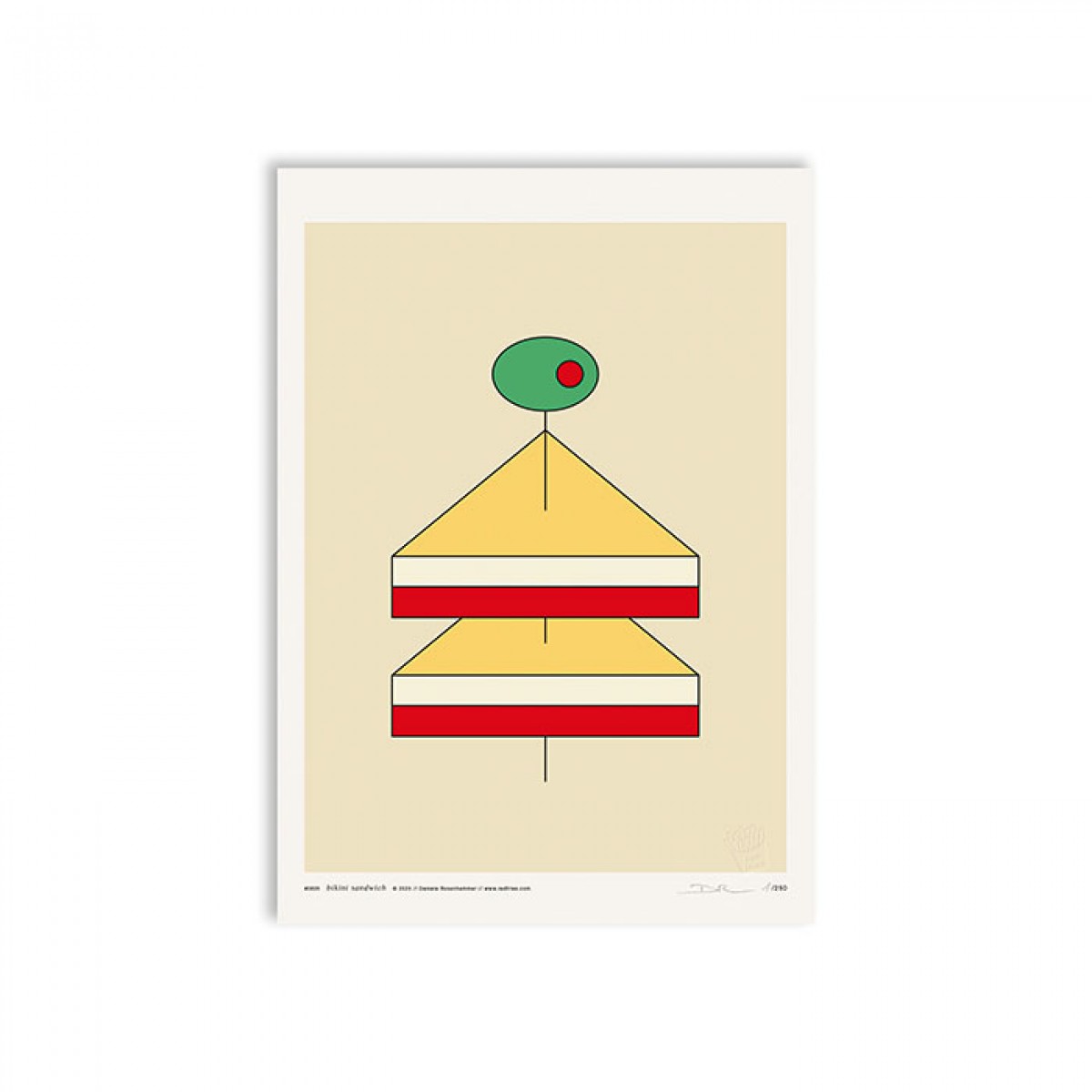 redfries bikini sandwich – Kunstdruck DIN A3