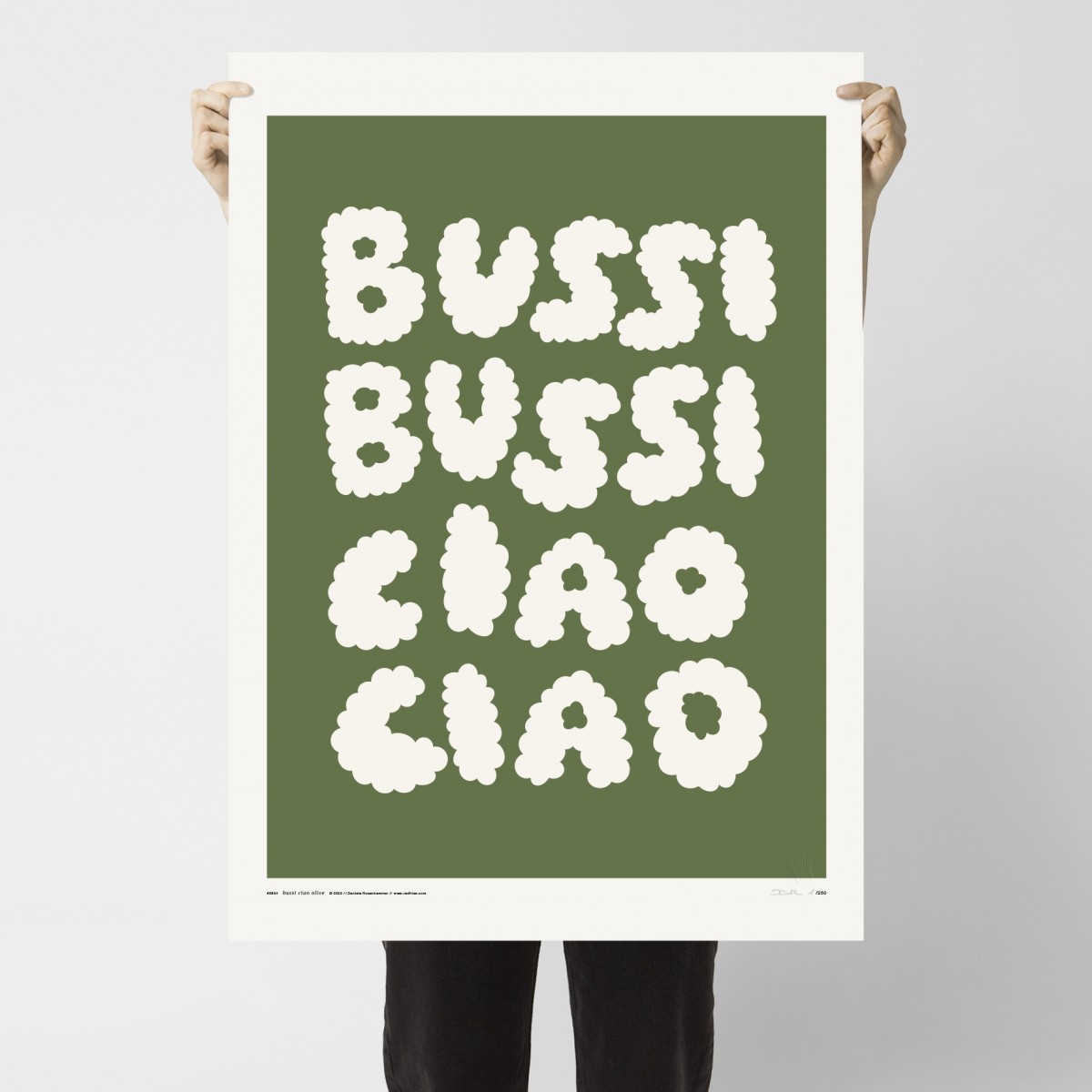 redfries bussi ciao olive – Kunstdruck DIN B2
