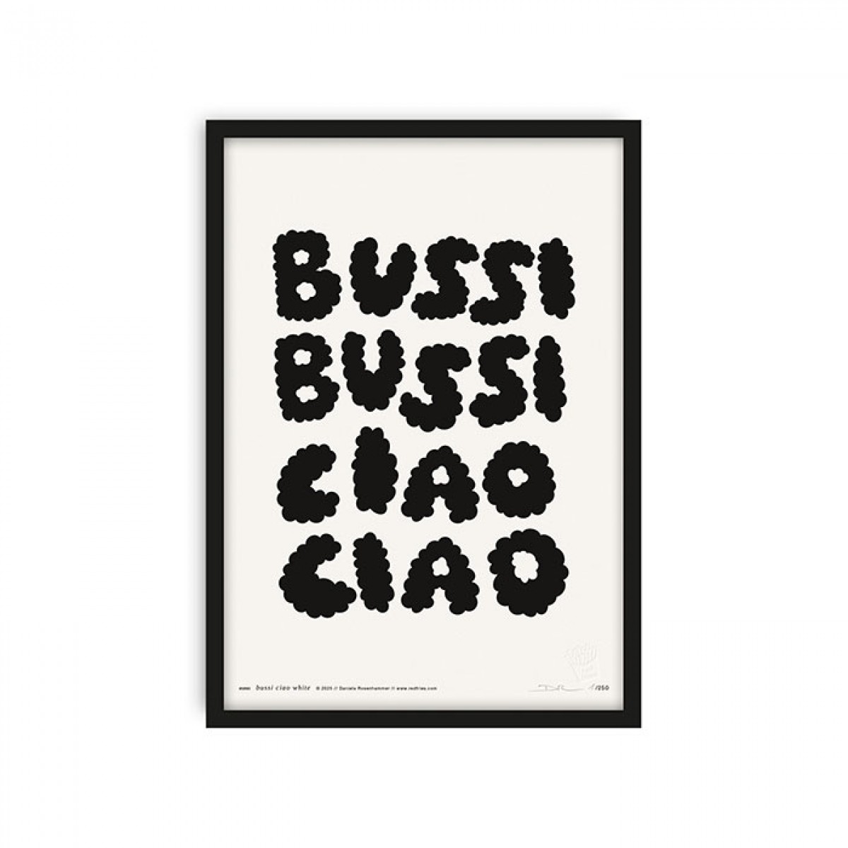 redfries bussi ciao white – Kunstdruck DIN A4