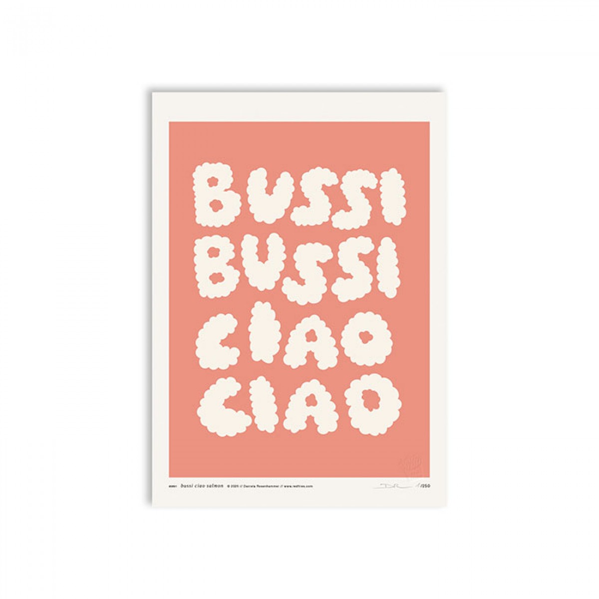 redfries bussi ciao salmon – Kunstdruck DIN A4