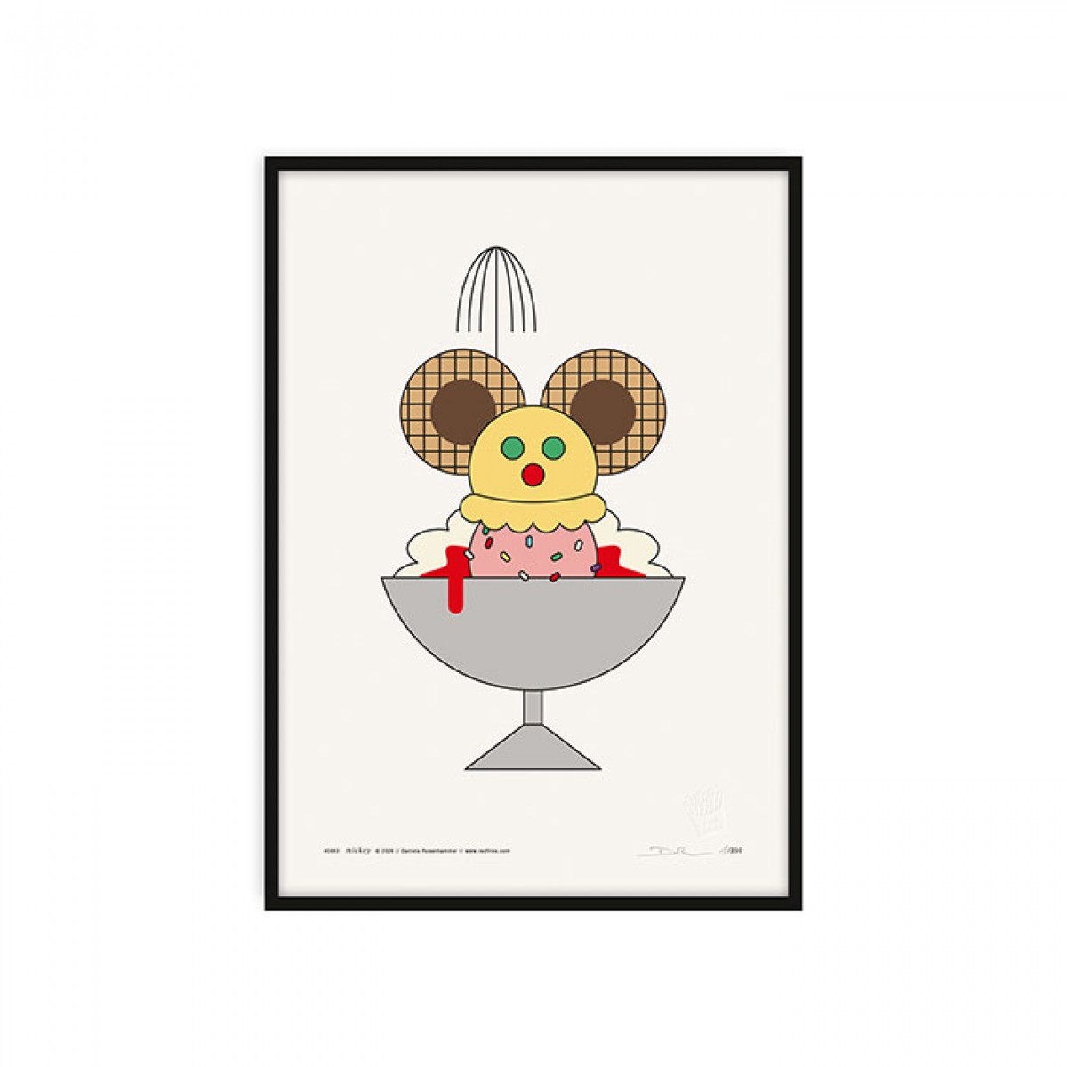 redfries mickey – Kunstdruck DIN A3