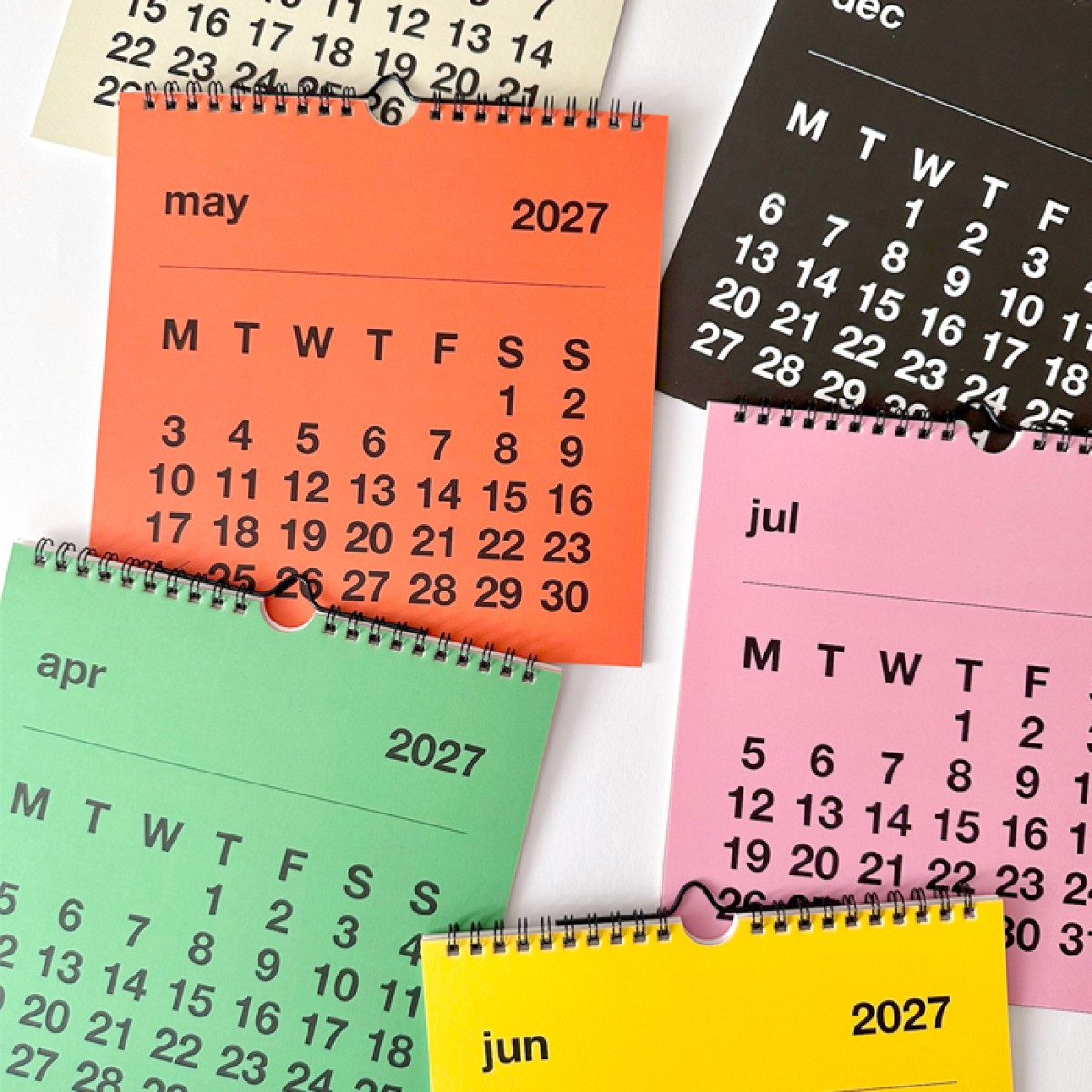 redfries basic 2027 – Monatskalender quadratisch