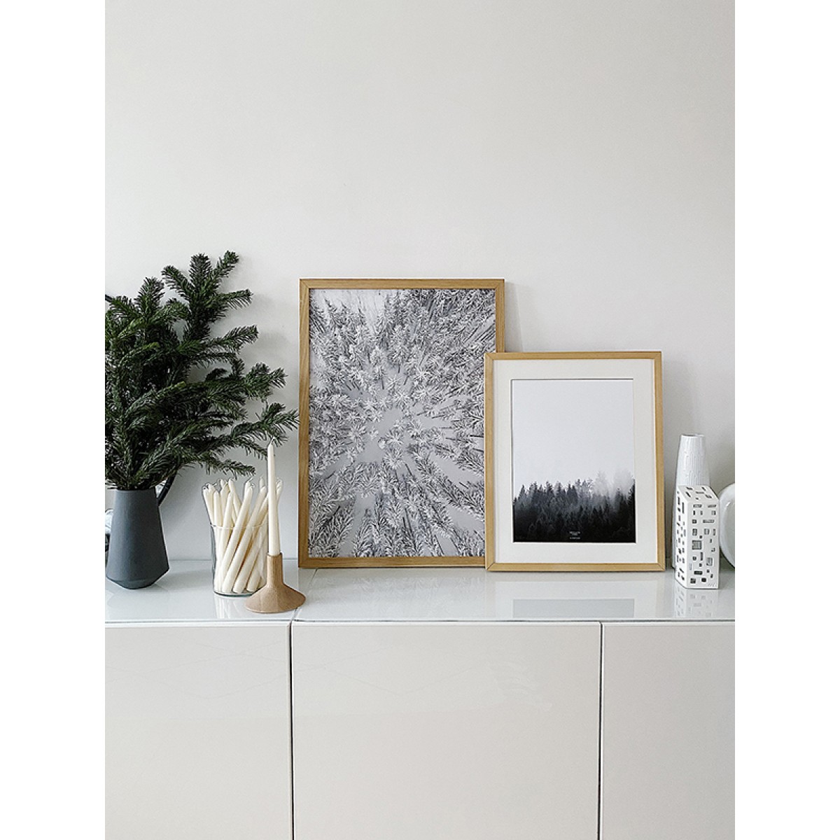 nahili ARTPRINT / POSTER "snowy FOREST" Winterwald Drohnen-Fotografie (DIN A1/A3 & 50x70cm)