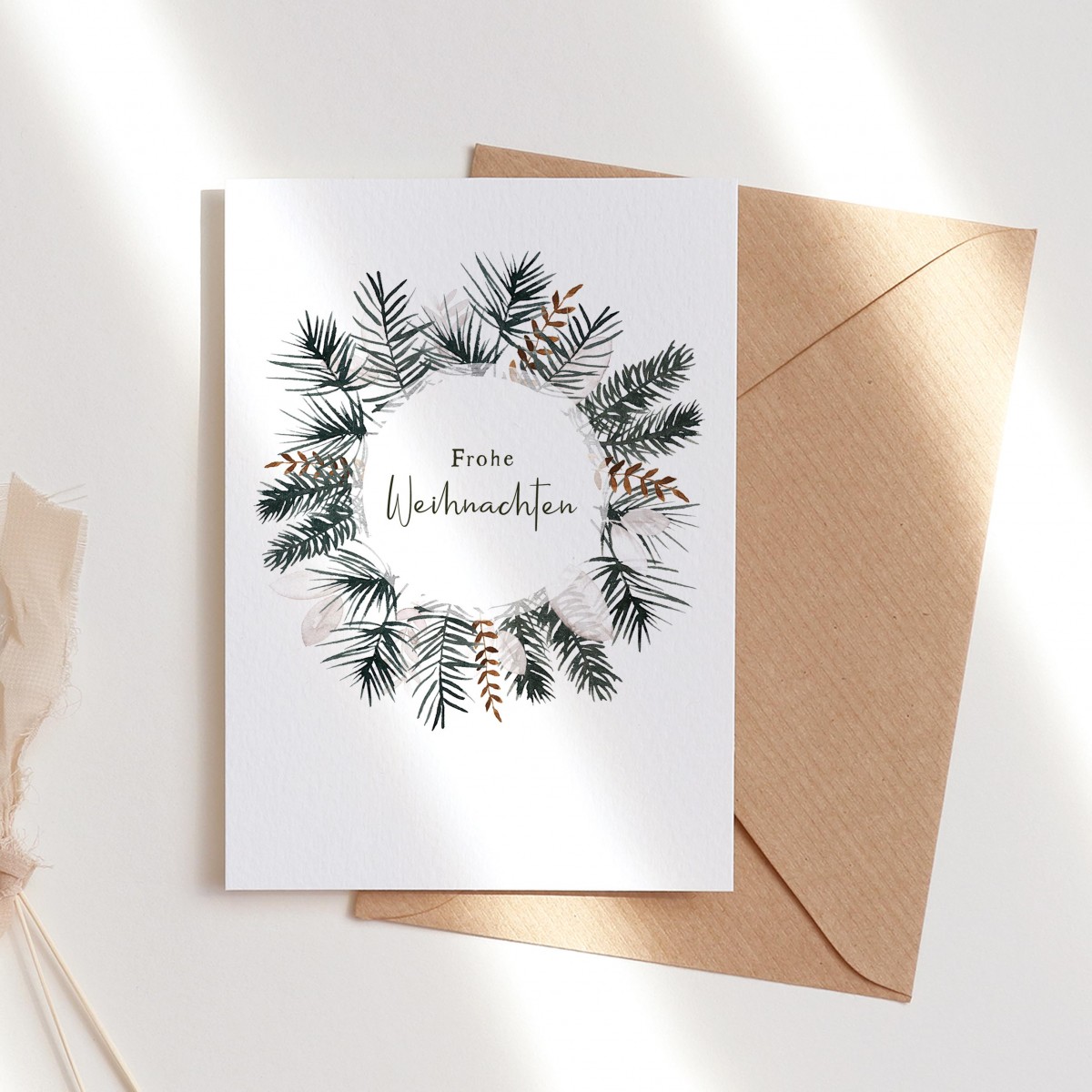 Paperlandscape | Weihnachtskarte | Weihnachtskranz