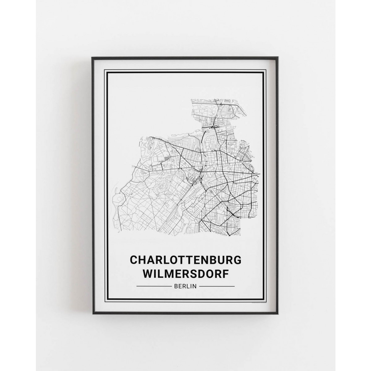 BERLIN Charlottenburg Wilmersdorf Poster Stadtplan