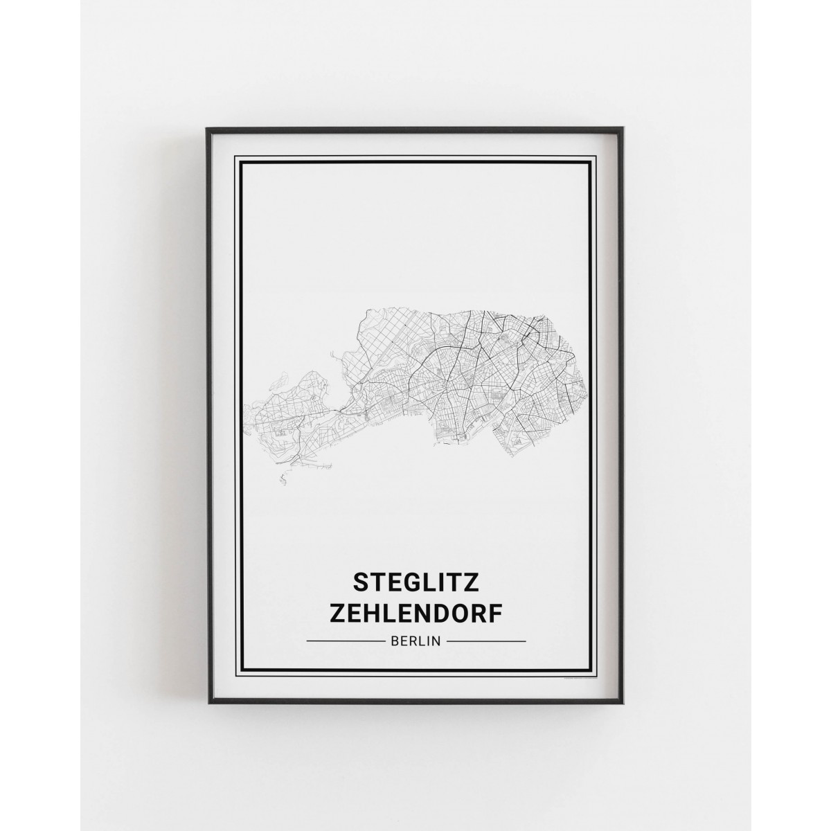 BERLIN Steglitz Zehlendorf Poster Stadtplan