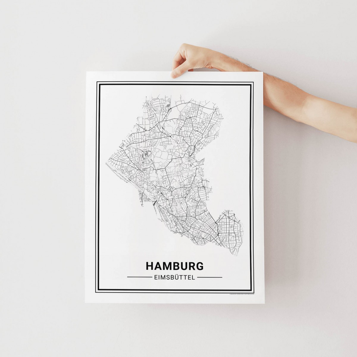 HAMBURG Eimsbüttel Poster Stadtplan von Skanemarie