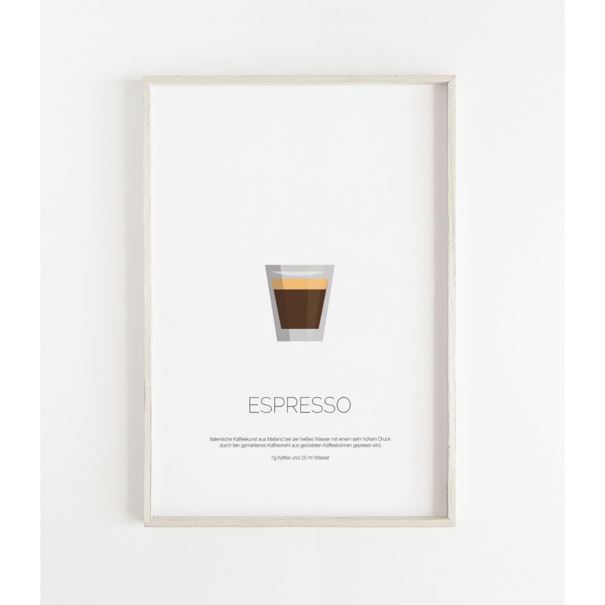 ESPRESSO Poster im minimalistischen Stil von Skanemarie