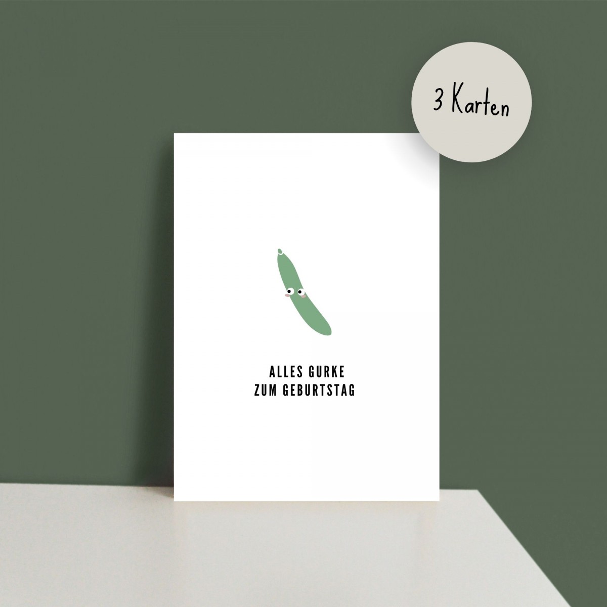 Geburtstag „Alles Gurke“ / Postkarte A6 3er-Set / issgut