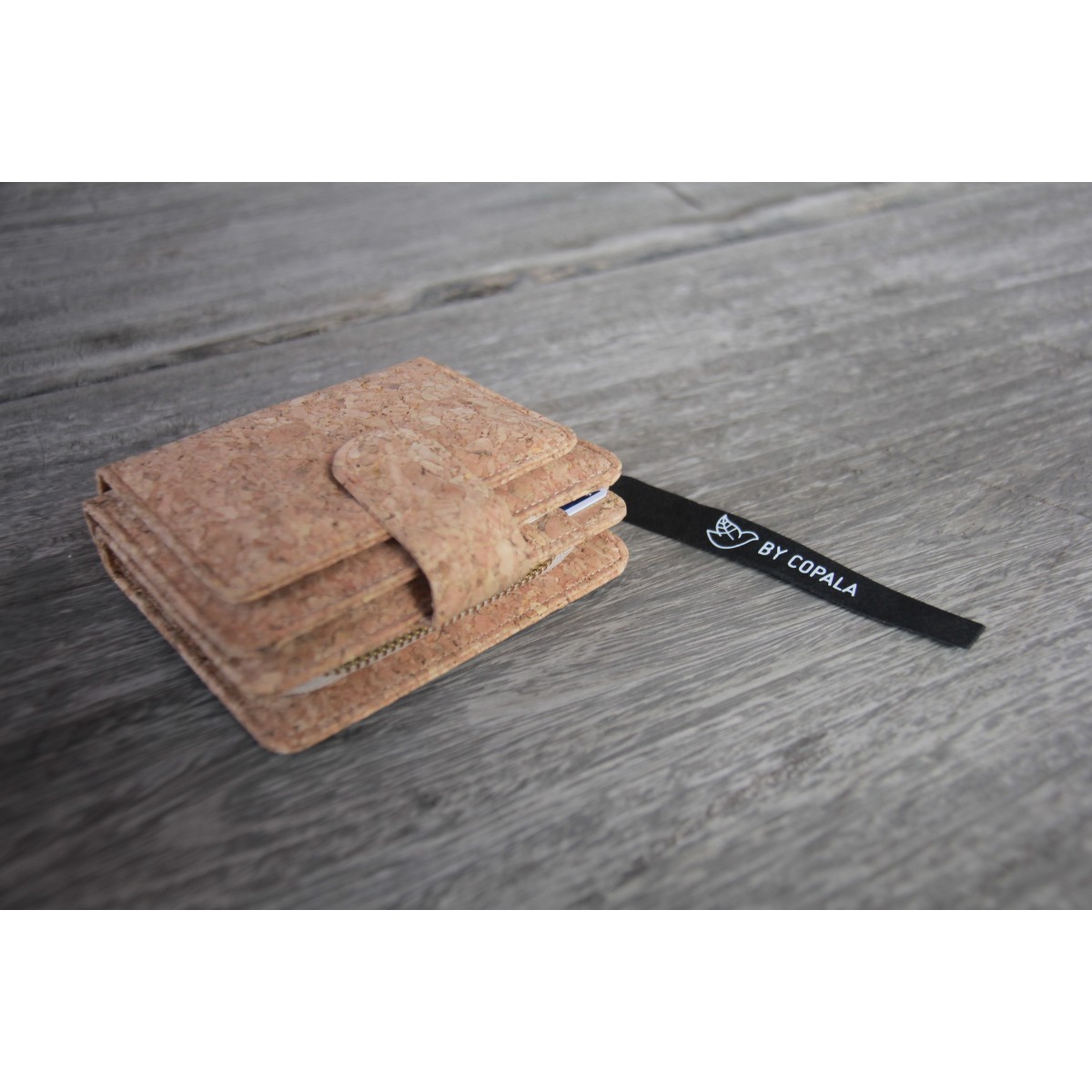 Portemonnaie handmade aus Kork mit Zipper