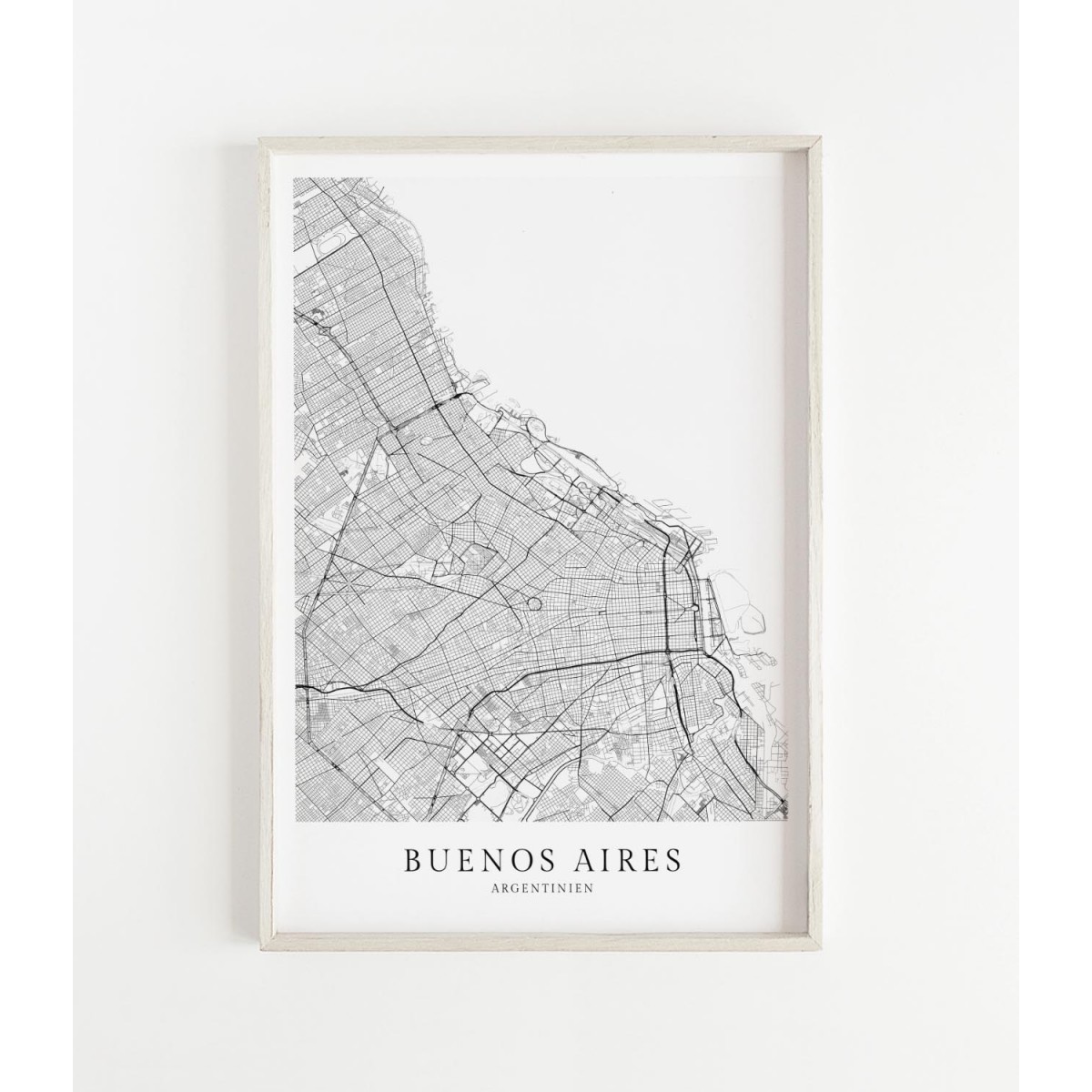 Karte BUENOS AIRES als Print von Skanemarie