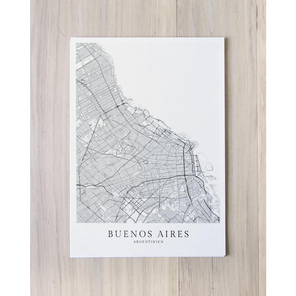 Karte BUENOS AIRES als Print von Skanemarie +++ Geschenkidee zu Weihnachten