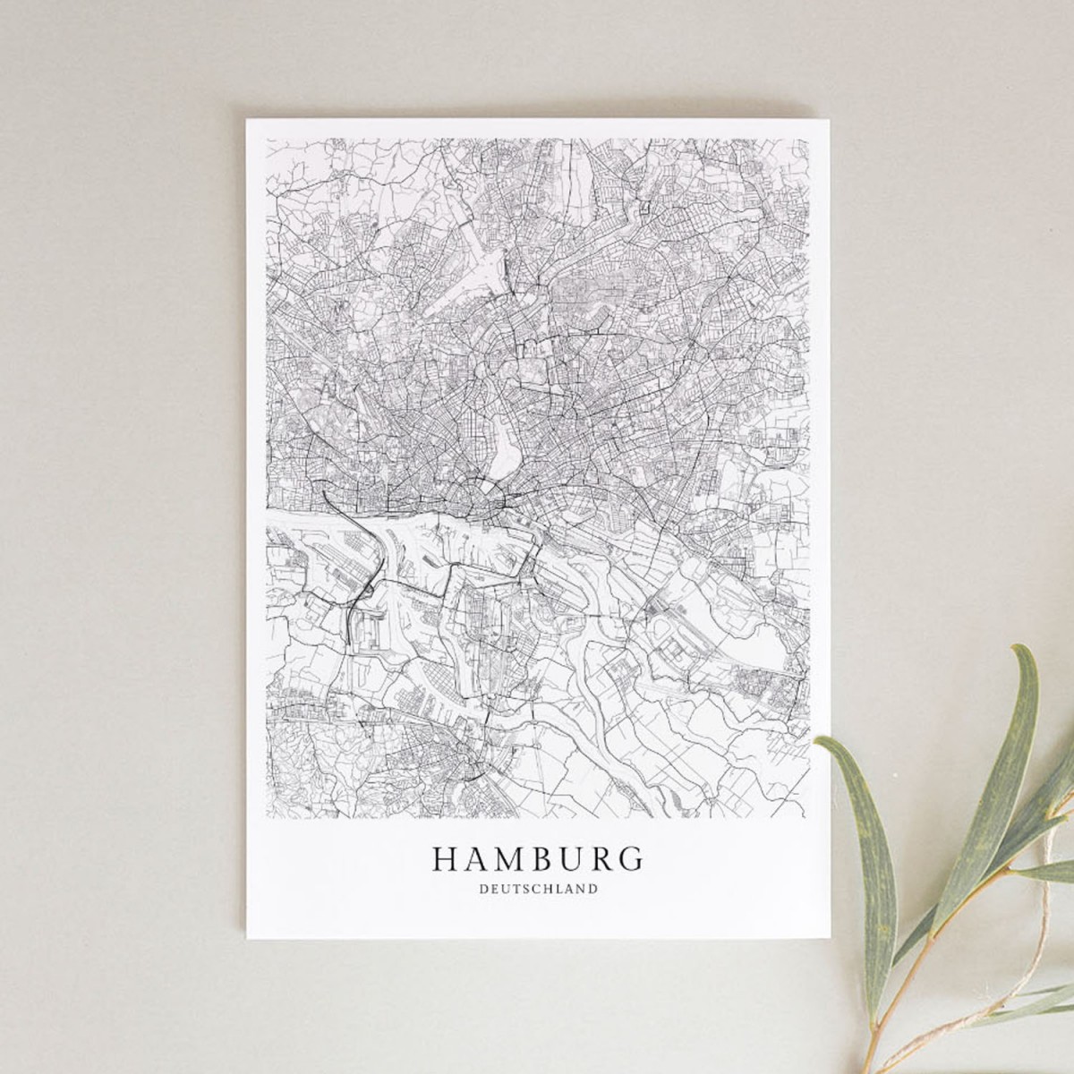 HAMBURG als hochwertiges Poster im skandinavischen Stil von Skanemarie