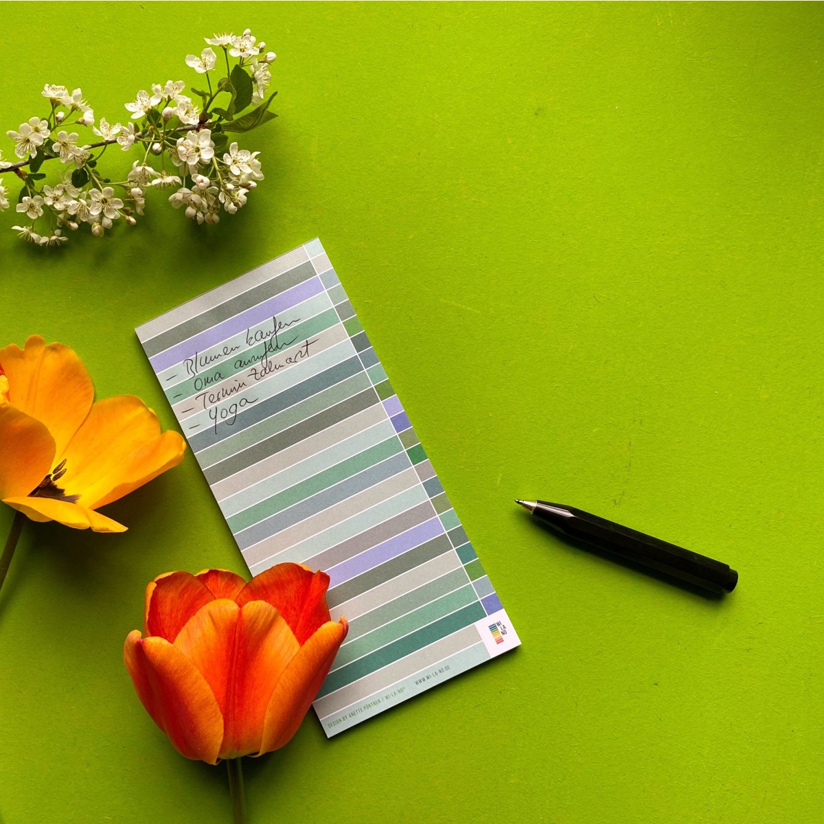3 Notizblöcke im Set | bunt gestreift | Dreierpack gemischt | To-Do-Liste | To-Do-Block | Recyclingpapier | je 50 Blatt
