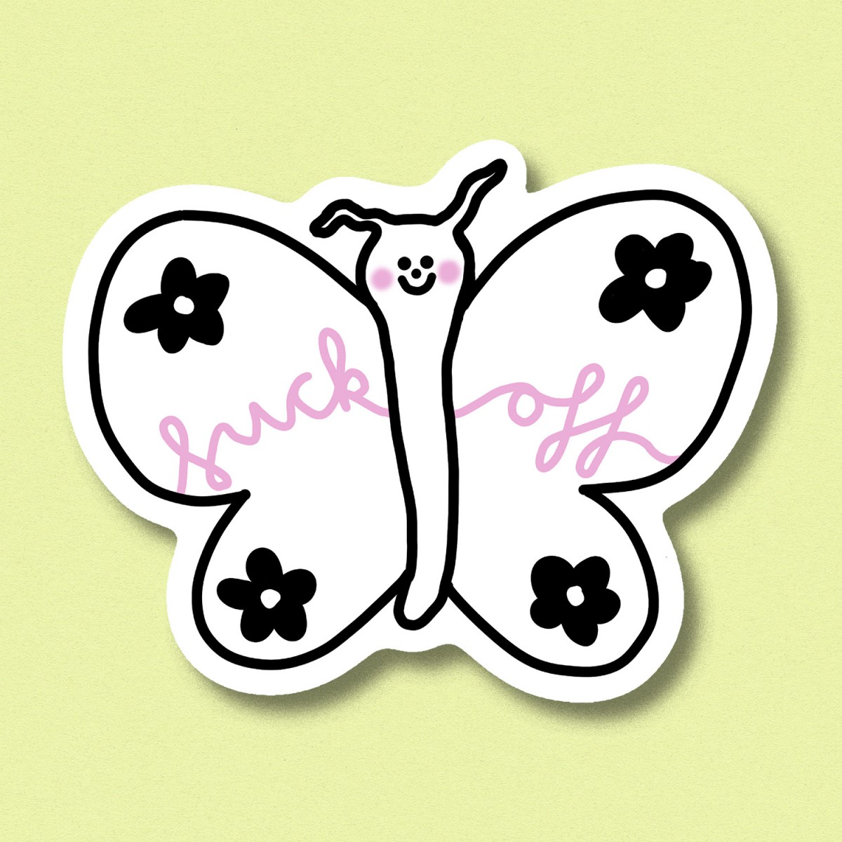 Sticker antisocial butterfly ✿ Jenne Grassmann