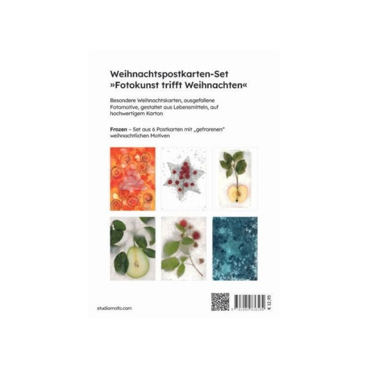 Frozen – Set aus 6 Postkarten mit „gefrorenen“  
weihnachtlichen Motiven