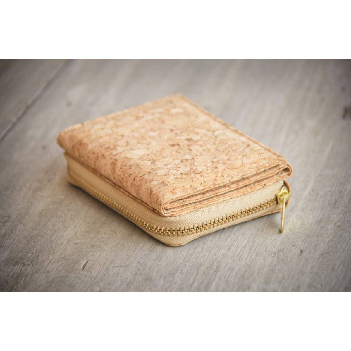 Handgefertigte dreifache Geldbörse, Portemonnaie aus Kork, einmalige Geschenke, Geldbeutel Damen/ Herren, Brieftasche mit Kartenfächern