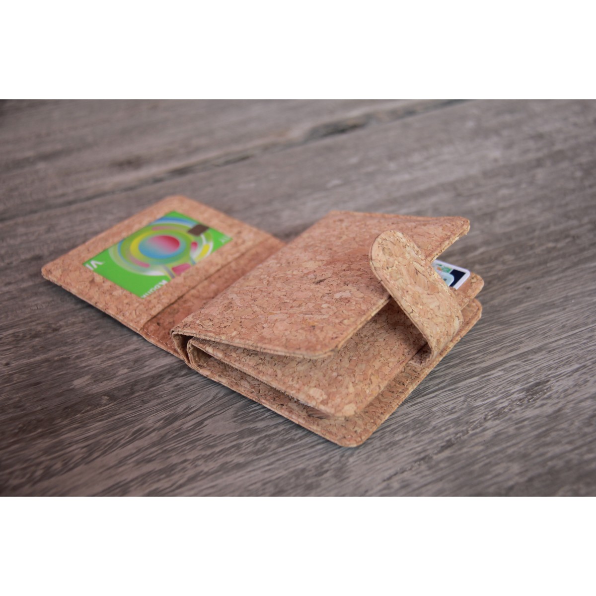 Portemonnaie handmade aus Kork mit Zipper