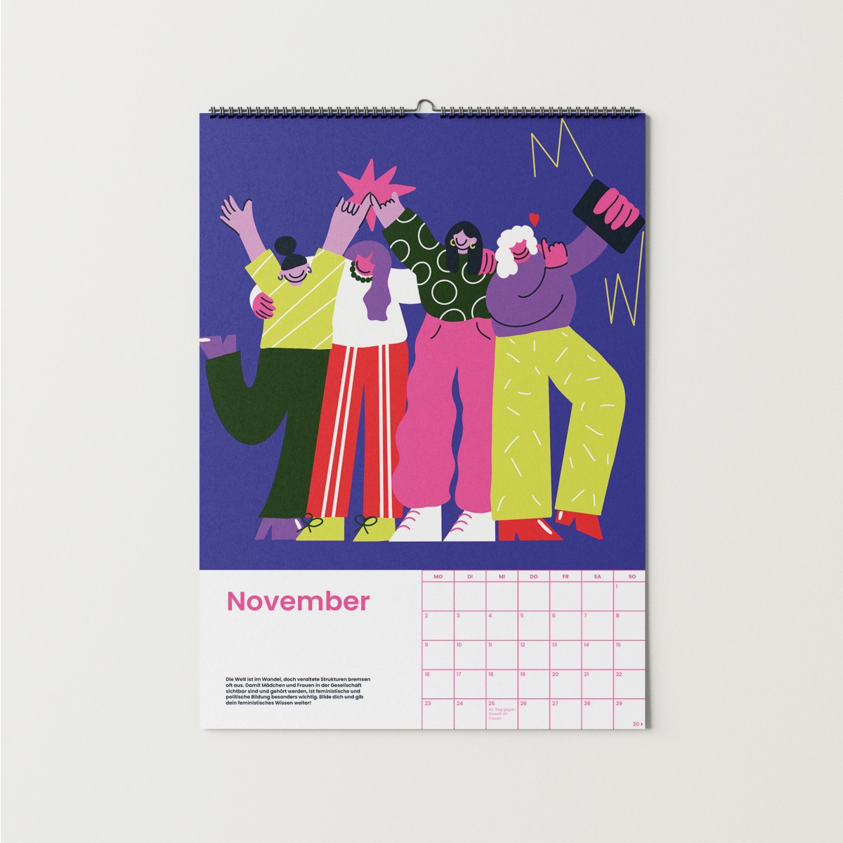 Girls in Motion Kalender 2026 - DIN A4 - 365 Tagen voller Gleichberechtigung, Female Empowerment & Vielfalt