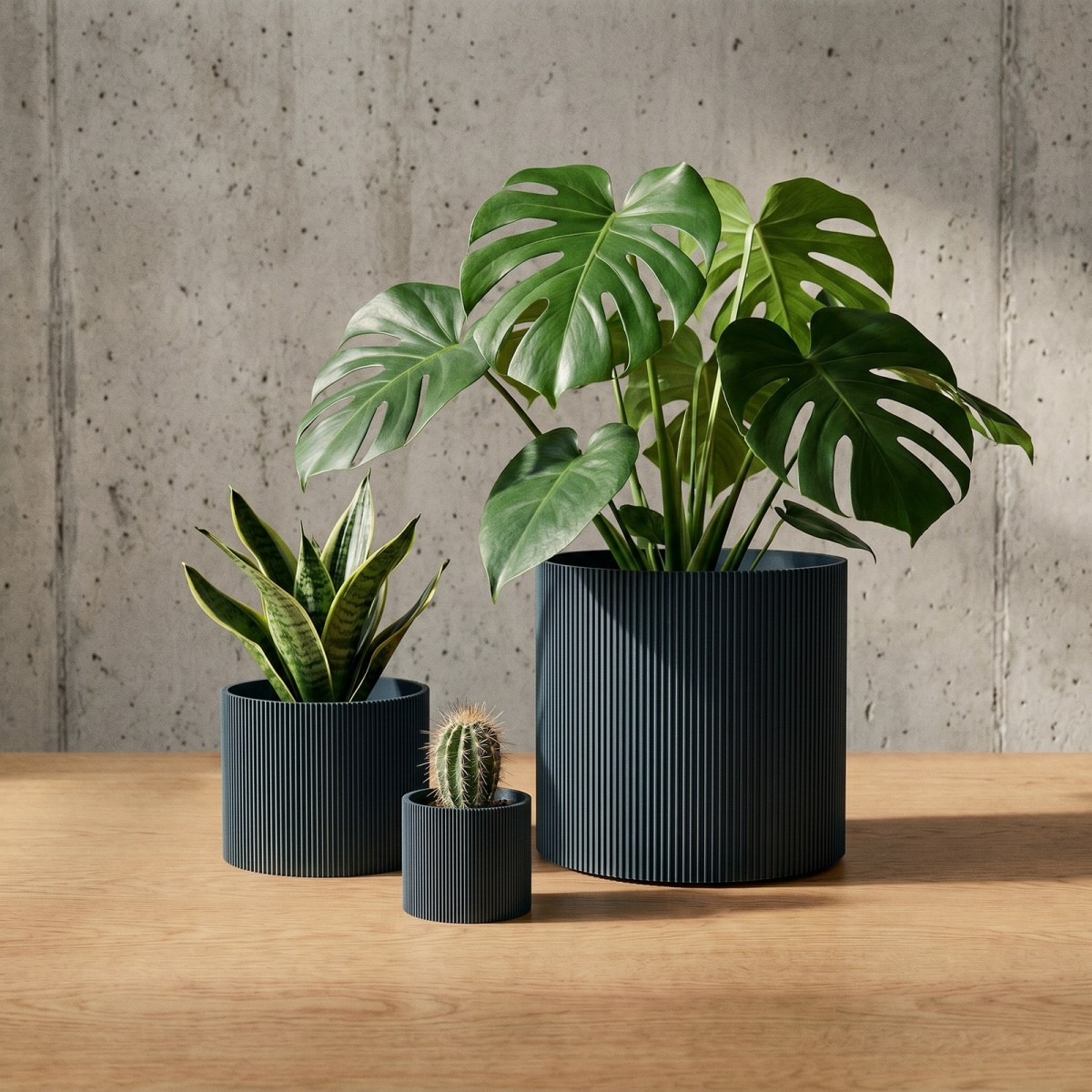Lined Übertopf mittel – 3D-gedruckt