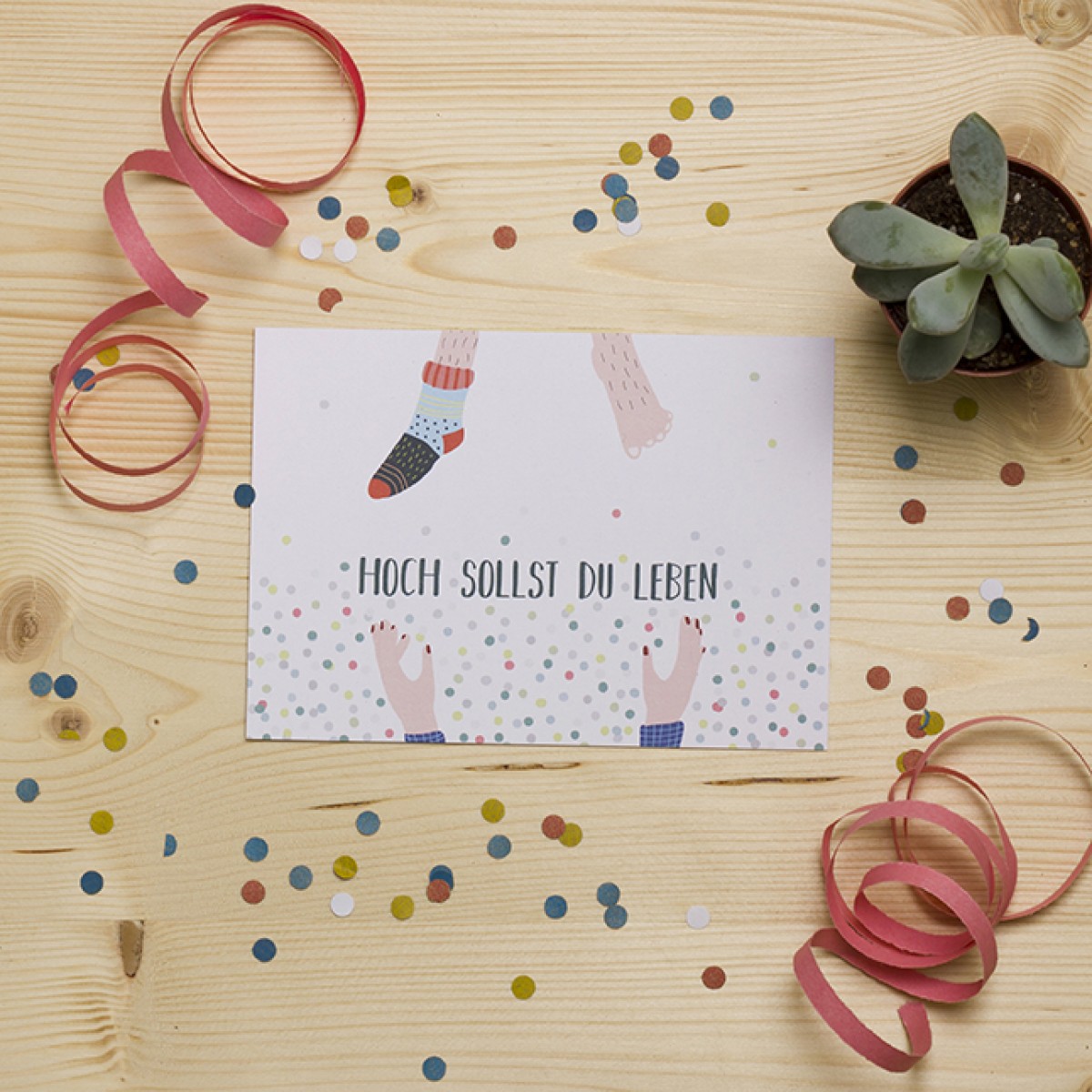 HEJ Marlen Postkarten „Hurra“ und „Hoch Hoch Hoch“ | Set aus 2 Karten