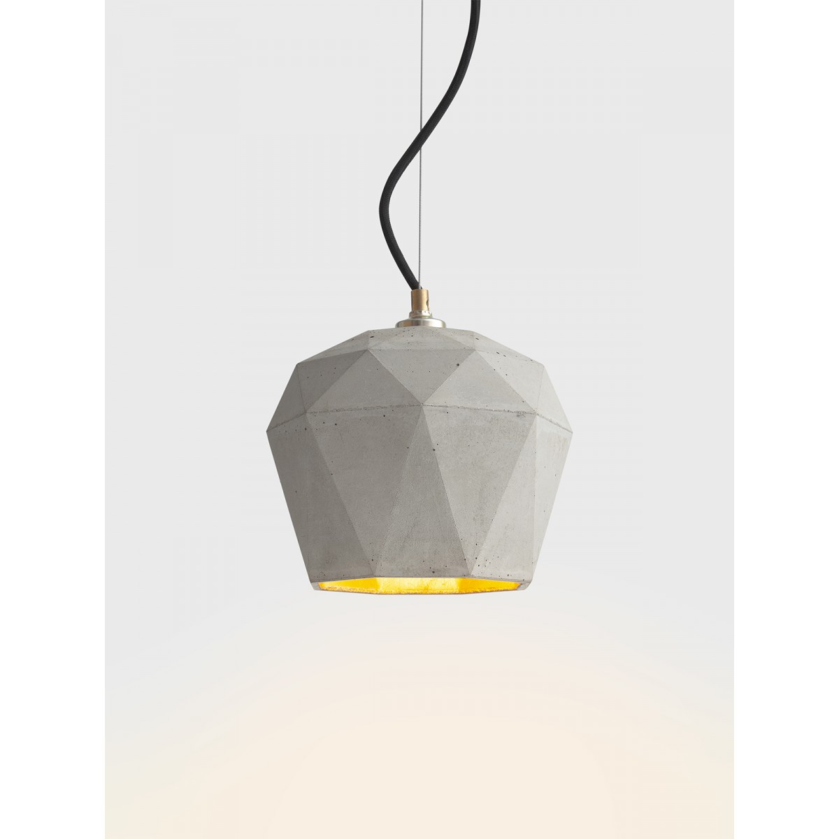 GANTlights - Beton Hängelampe Lampe Gold trianguliert  [T3] 