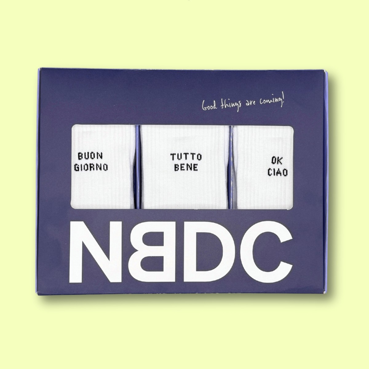 3-PACK SOCKEN BUON GIORNO, TUTTO BENE, OK CIAO - No Bad Days Club