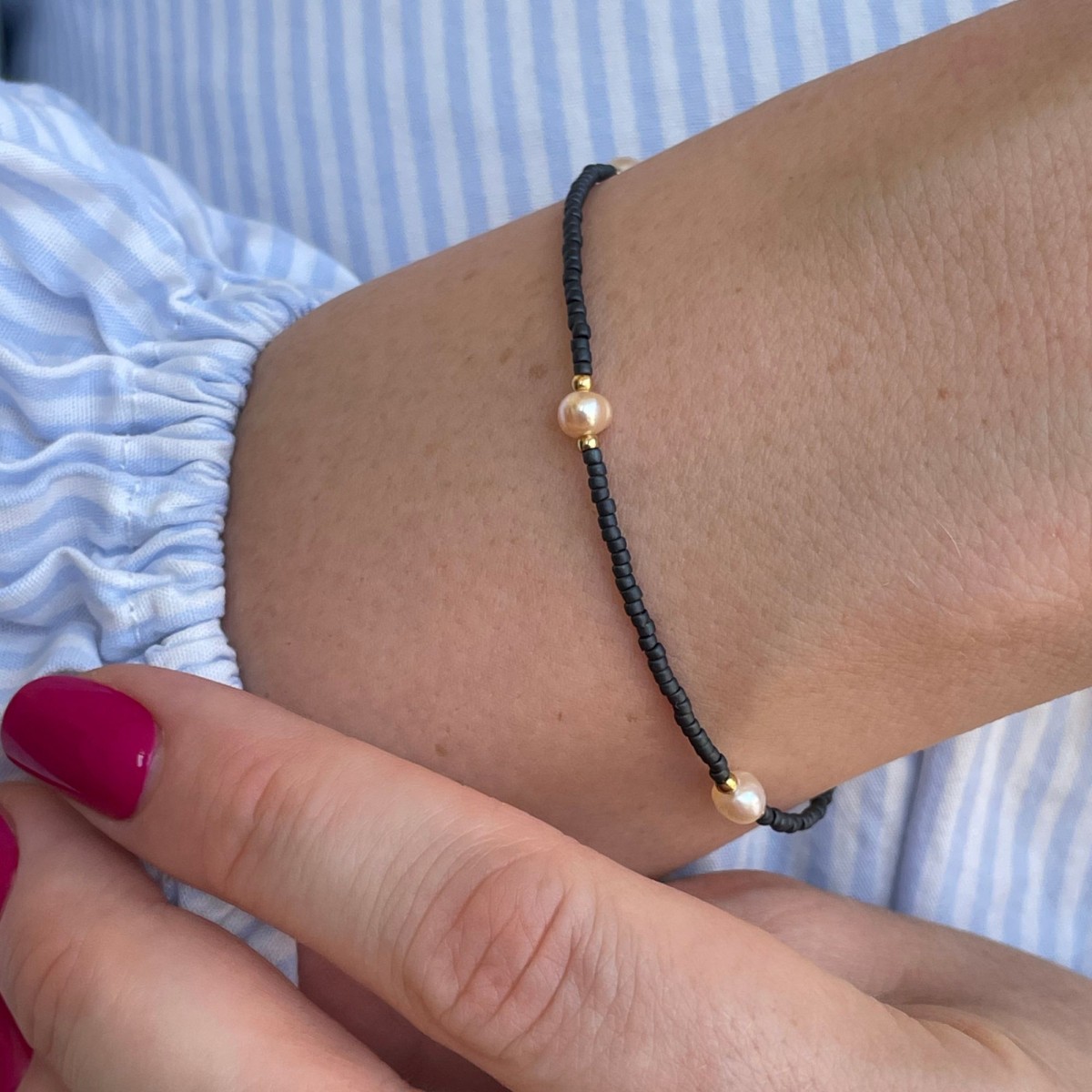 DIY-Set Armband mit Süßwasserperlen I wasserfest & plastikfrei I ever so tiny