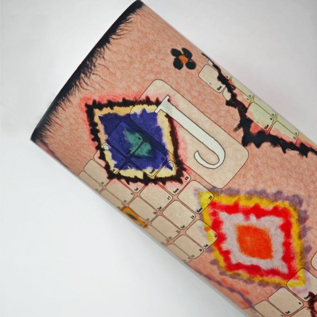 Fine Art Wandkalender 2026 Babouche pastellrosa / kilim