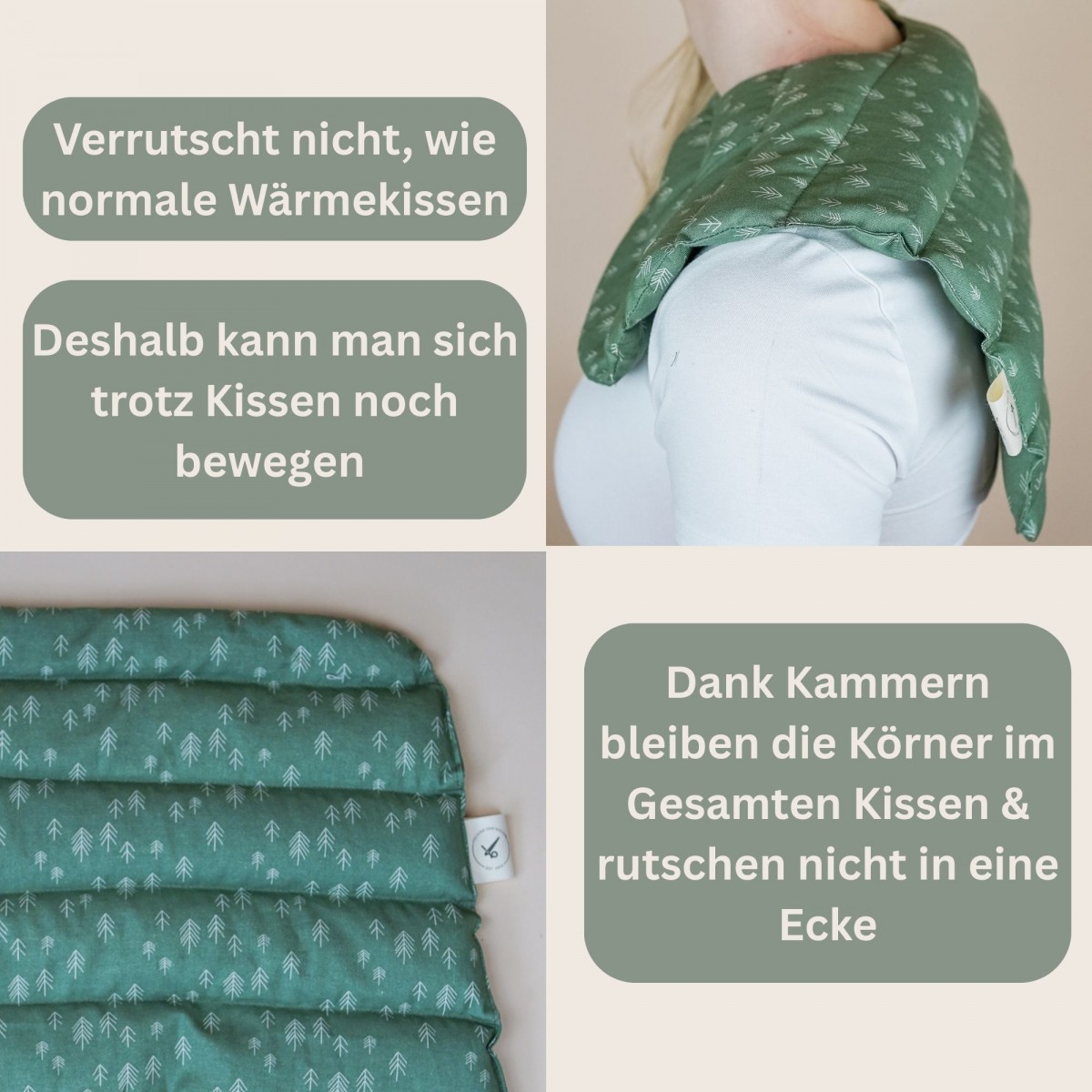 Nackenkissen mit Bio-Dinkel gefüllt "Tanne" – Tochter von Walter