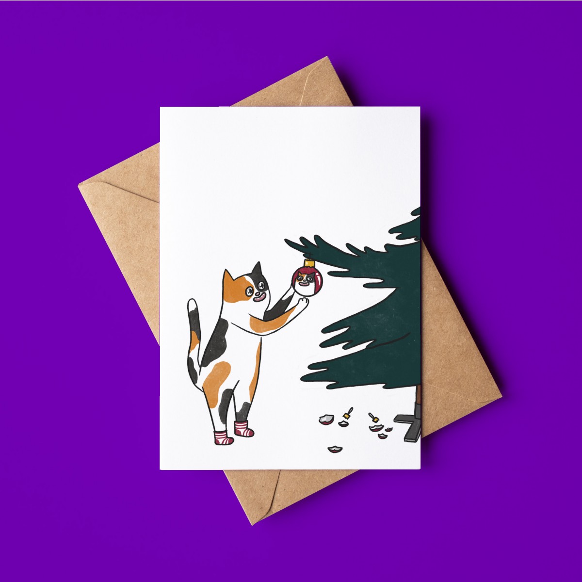 The Naughty District - Lustiges Weihnachtskarten Set »Spirit Animals und Dinos«