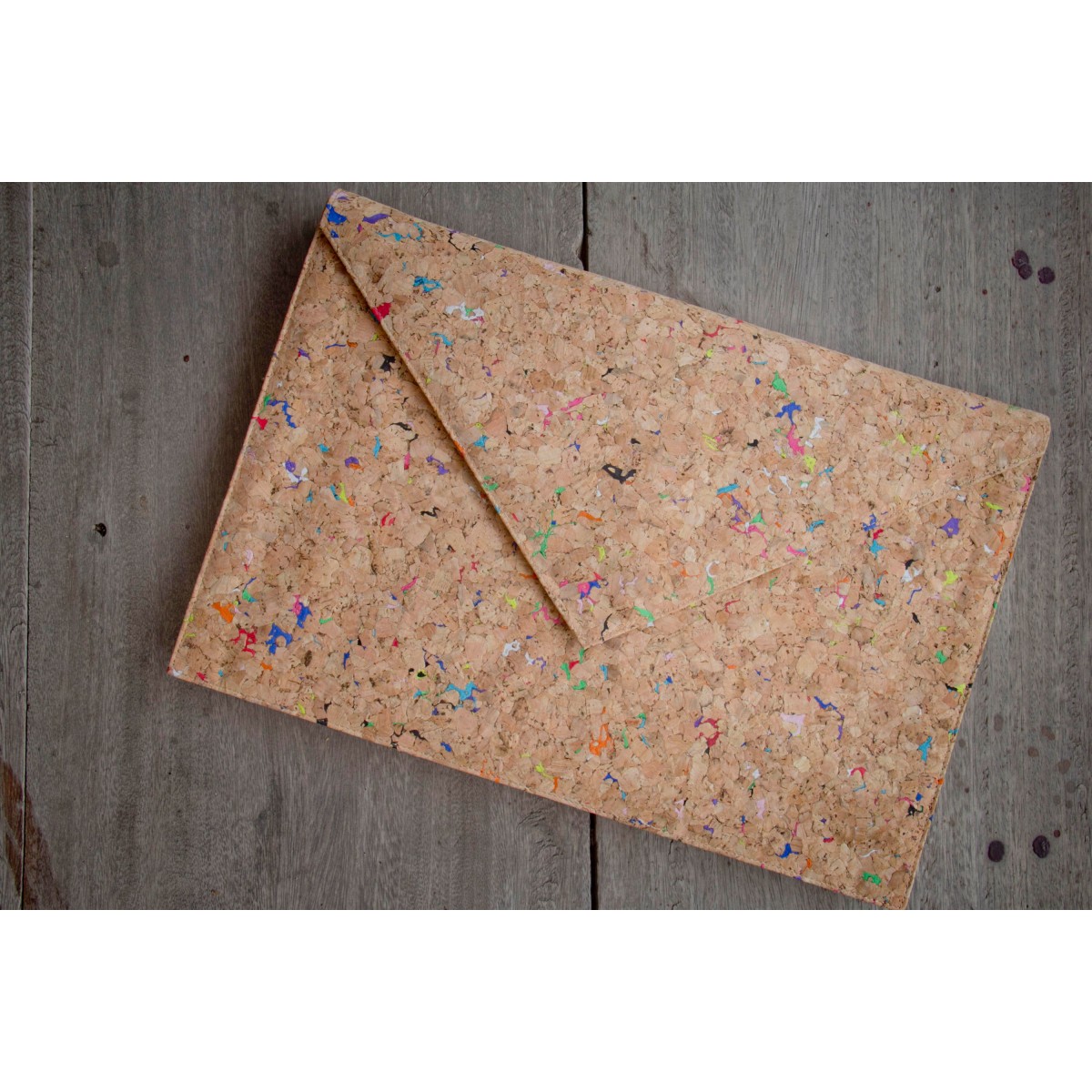 Kork Laptop Hülle mit farbigen Akzenten, MacBook Tasche, 13 - 14 Zoll Case BY COPALA