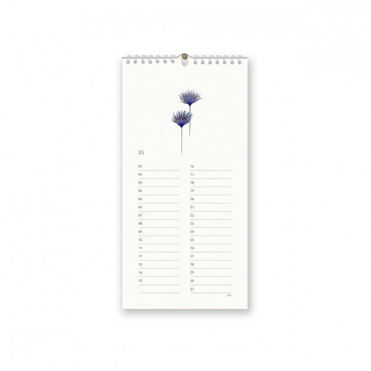 Geburtstagskalender mit Botanikmotiven - SANS.