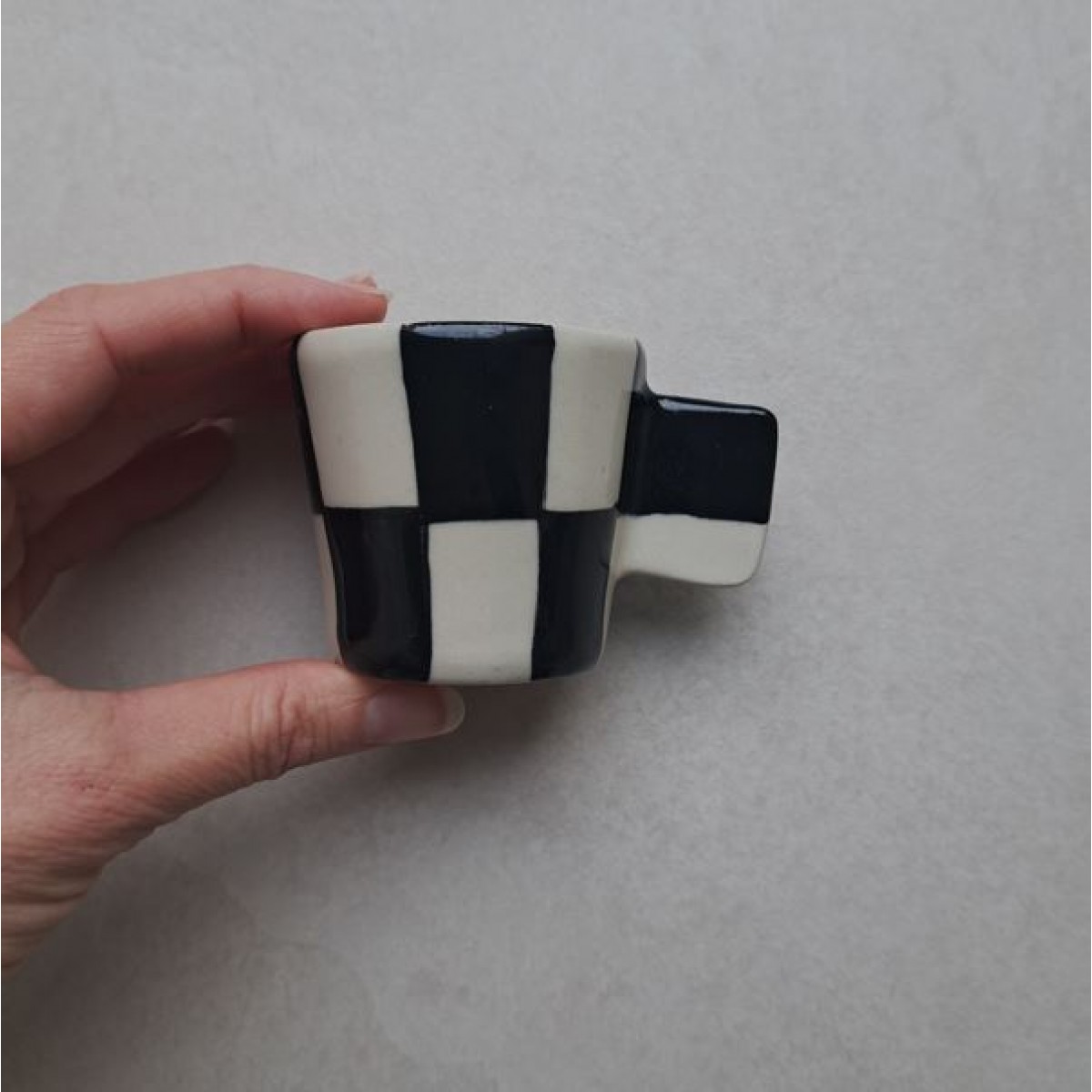 Skelini - handgemachte Espresso Tasse schwarz